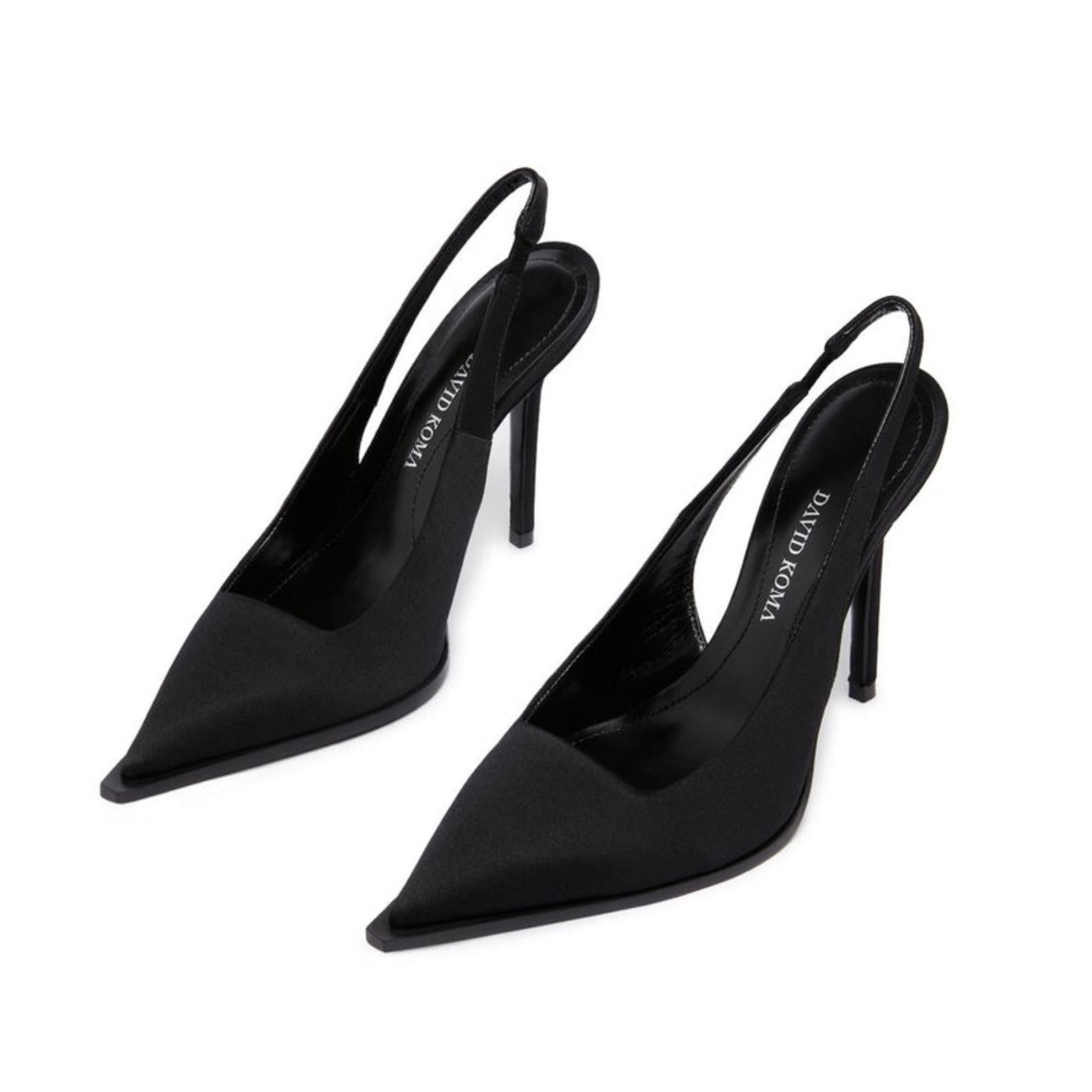 David Koma Sling Back Satin Pump