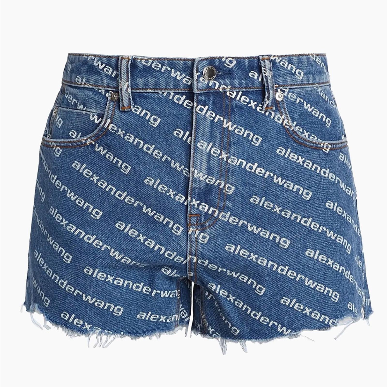 Alexander Wang Bite Denim Logo Shorts