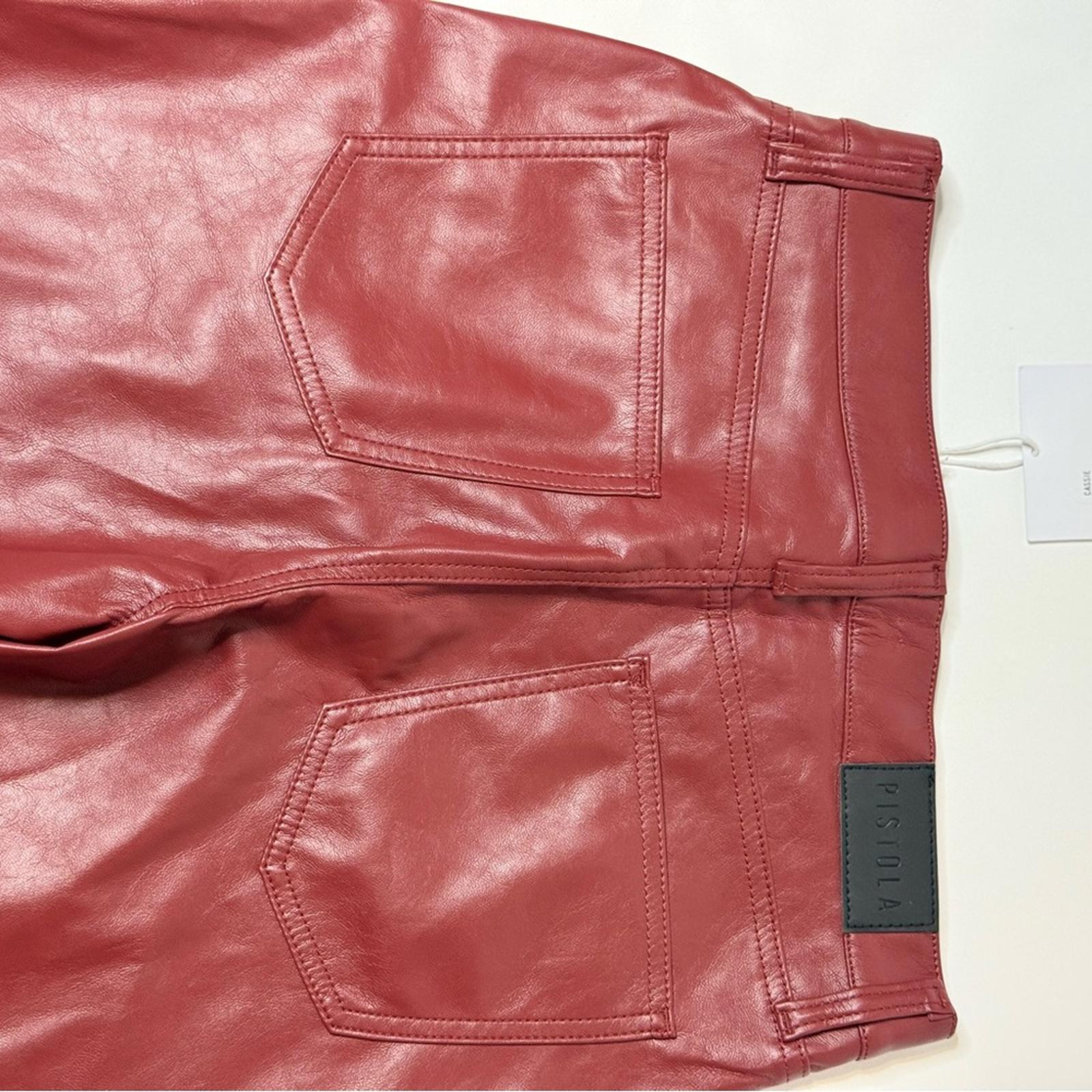 Pistola Cassie Super High Rise Straight Pant in Carmine
