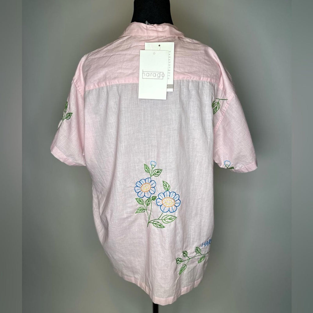 Harago Embroidered Short Sleeve Shirt