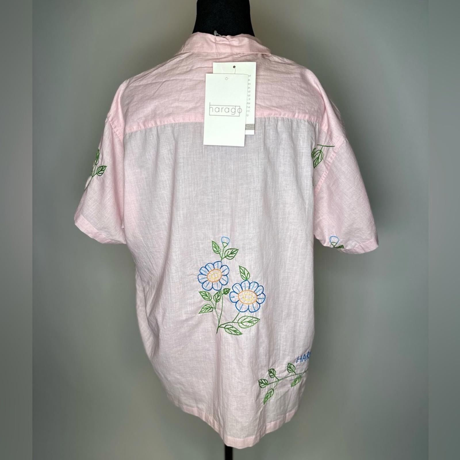 Harago Embroidered Short Sleeve Shirt