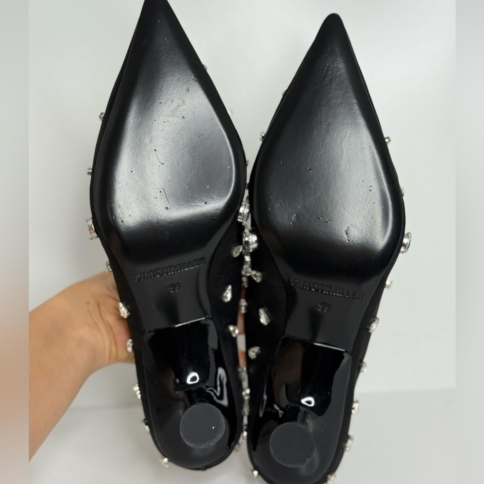 Simonmiller Teardrop Crystal Pointed Gala Mules