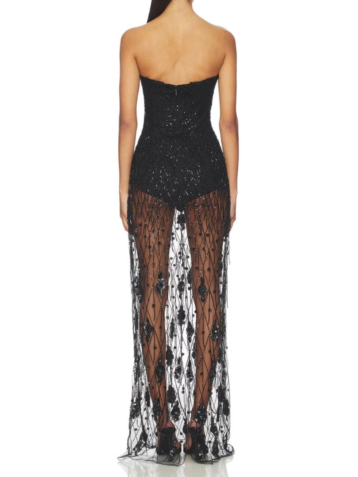 Afew Rahul Mishra Sequined Corset Maxi Dress