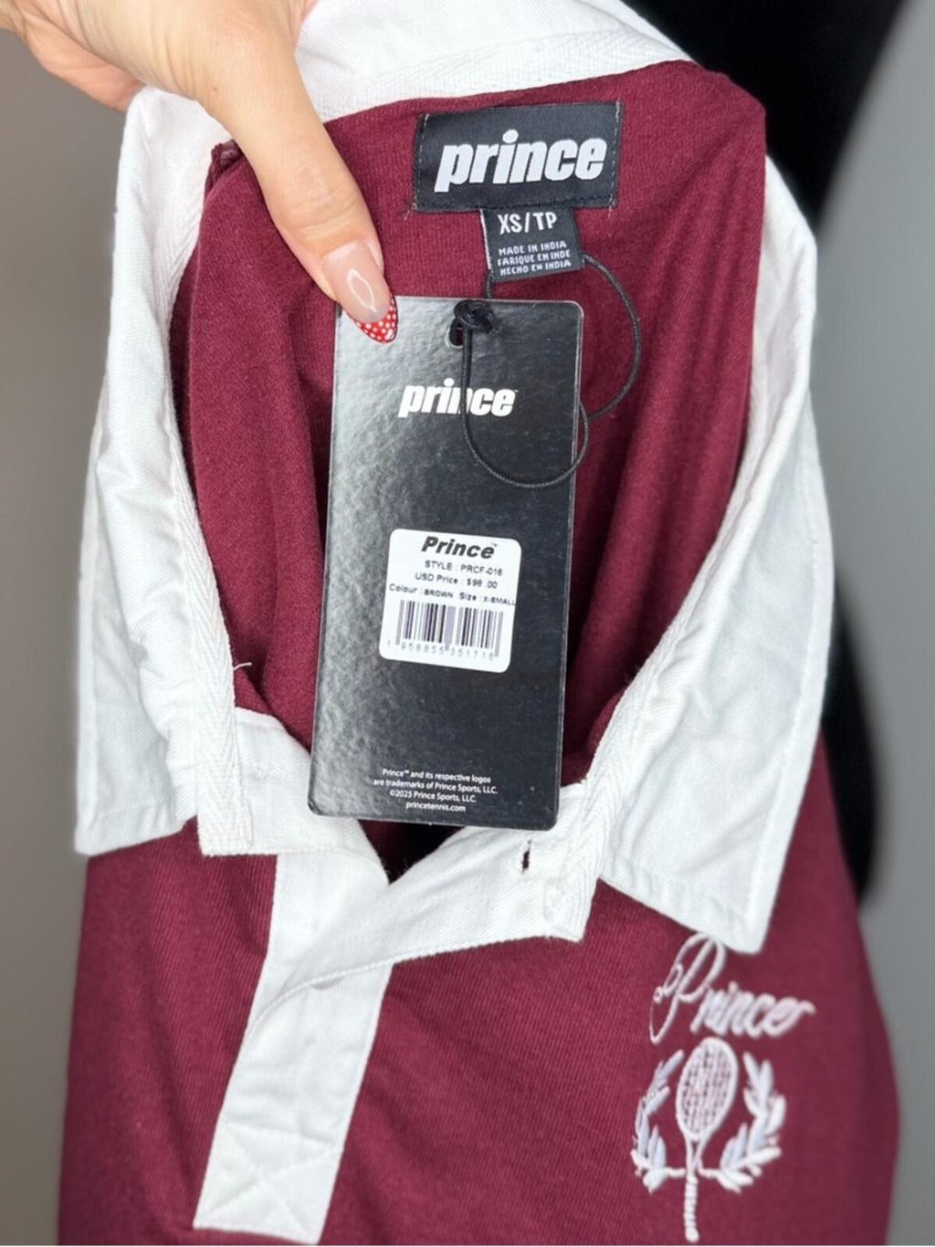 Prince Tennis Button Up Rugby Shirt