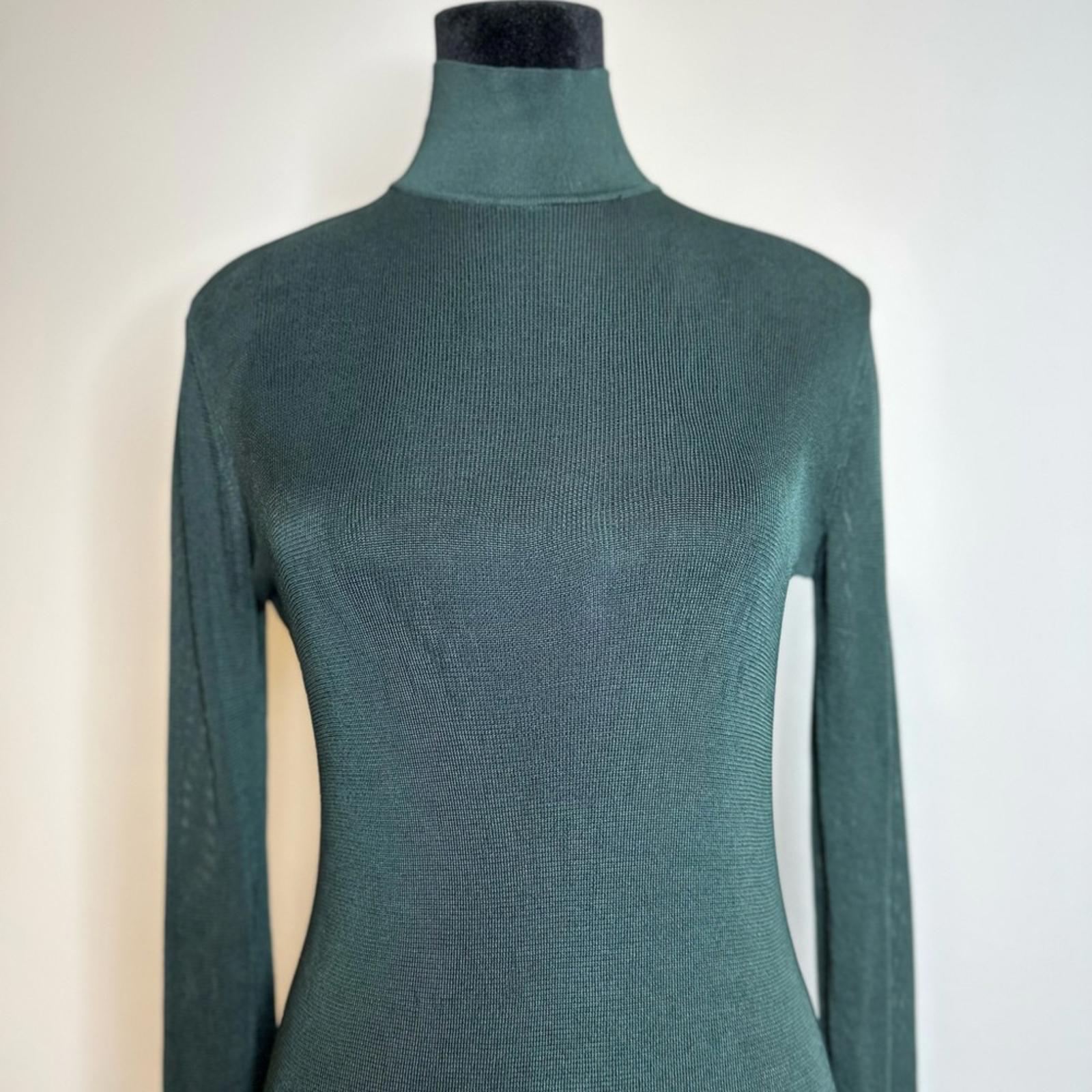Saint Laurent Mock Neck Long Sleeve Dress