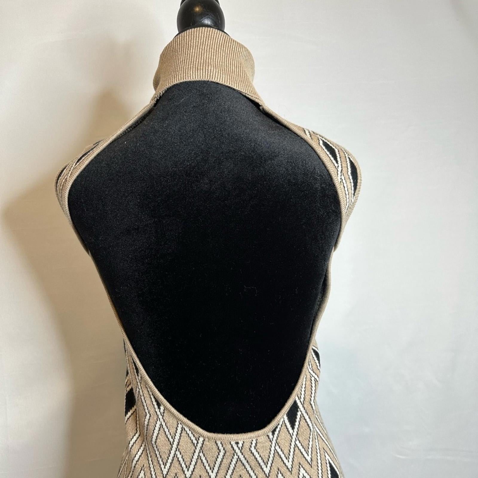 REMAIN Argyle High Neck Dress