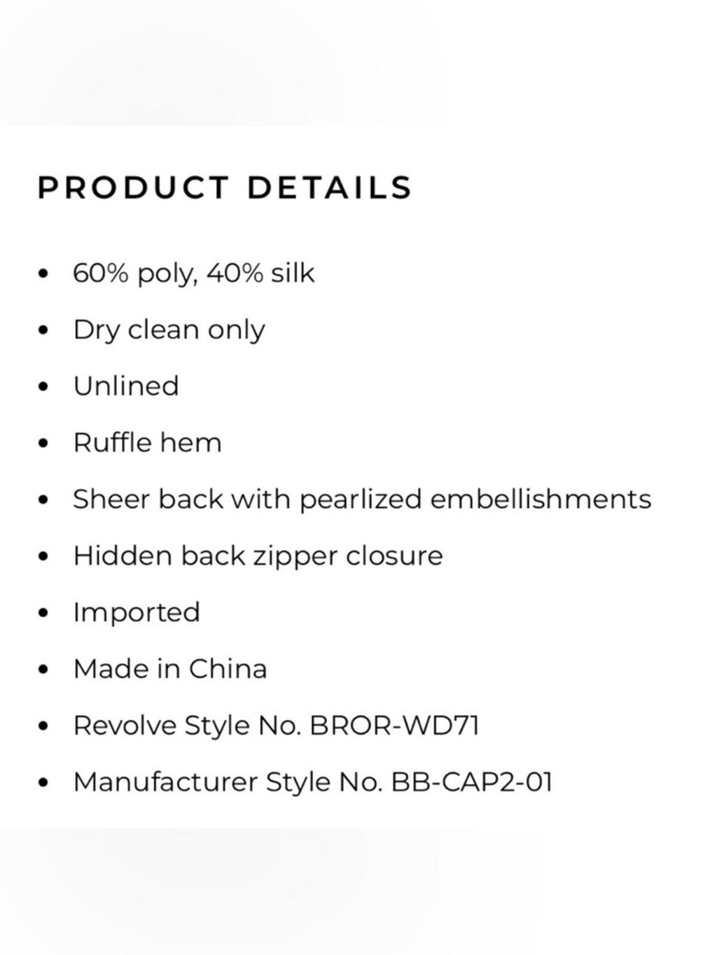 Bronx And Banco Paros Gown