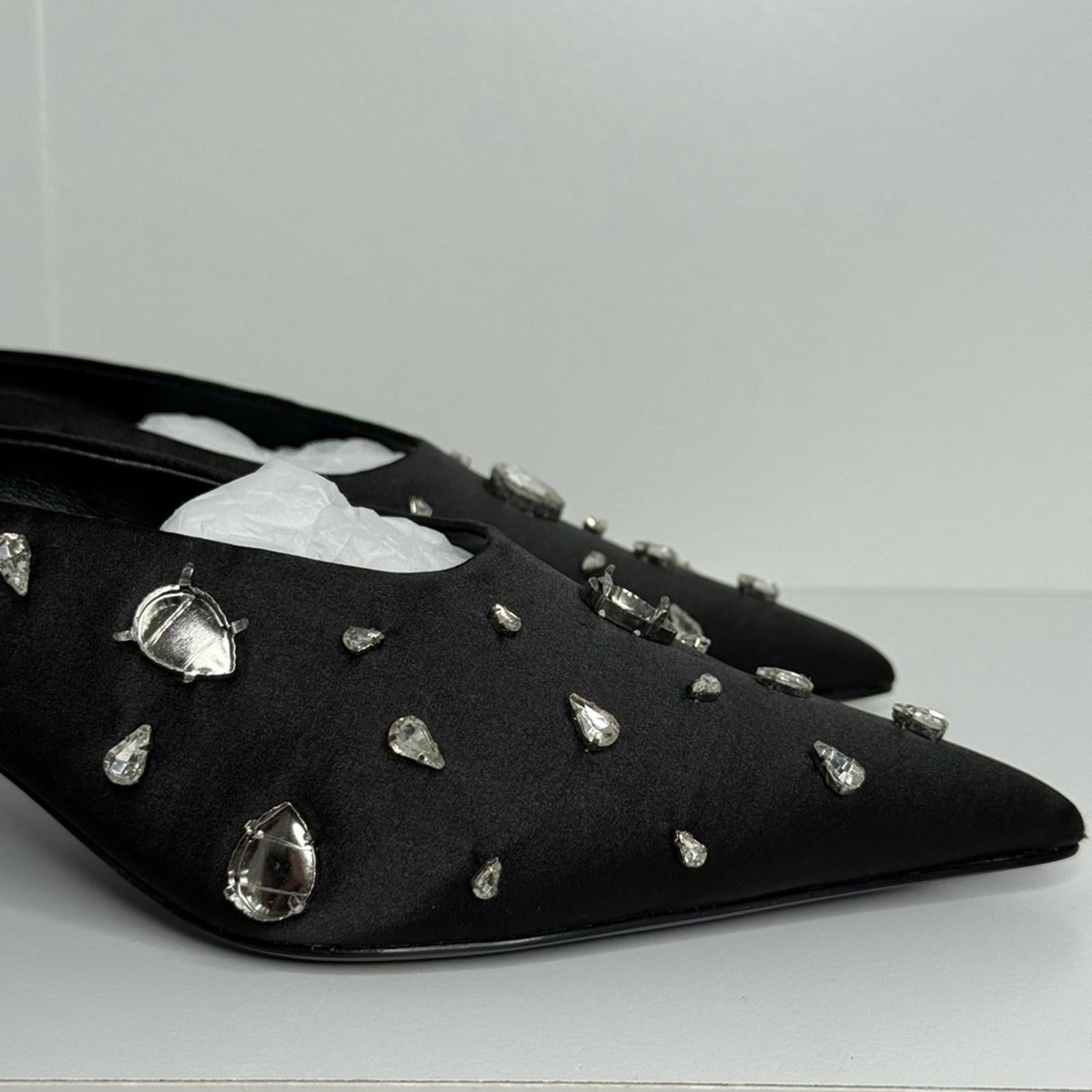 Simonmiller Teardrop Crystal Pointed Gala Mules