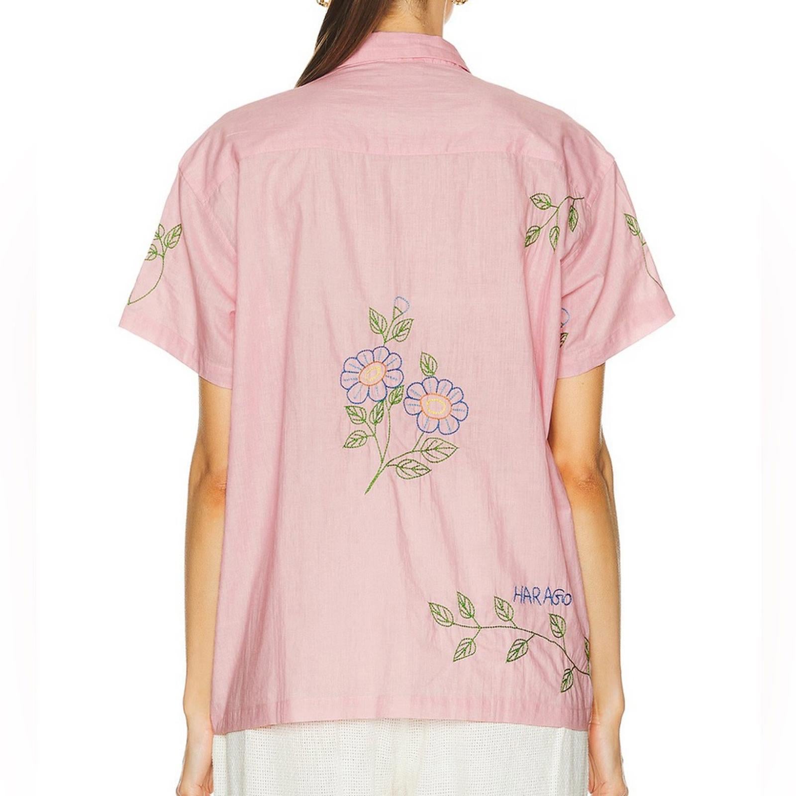 Harago Embroidered Short Sleeve Shirt