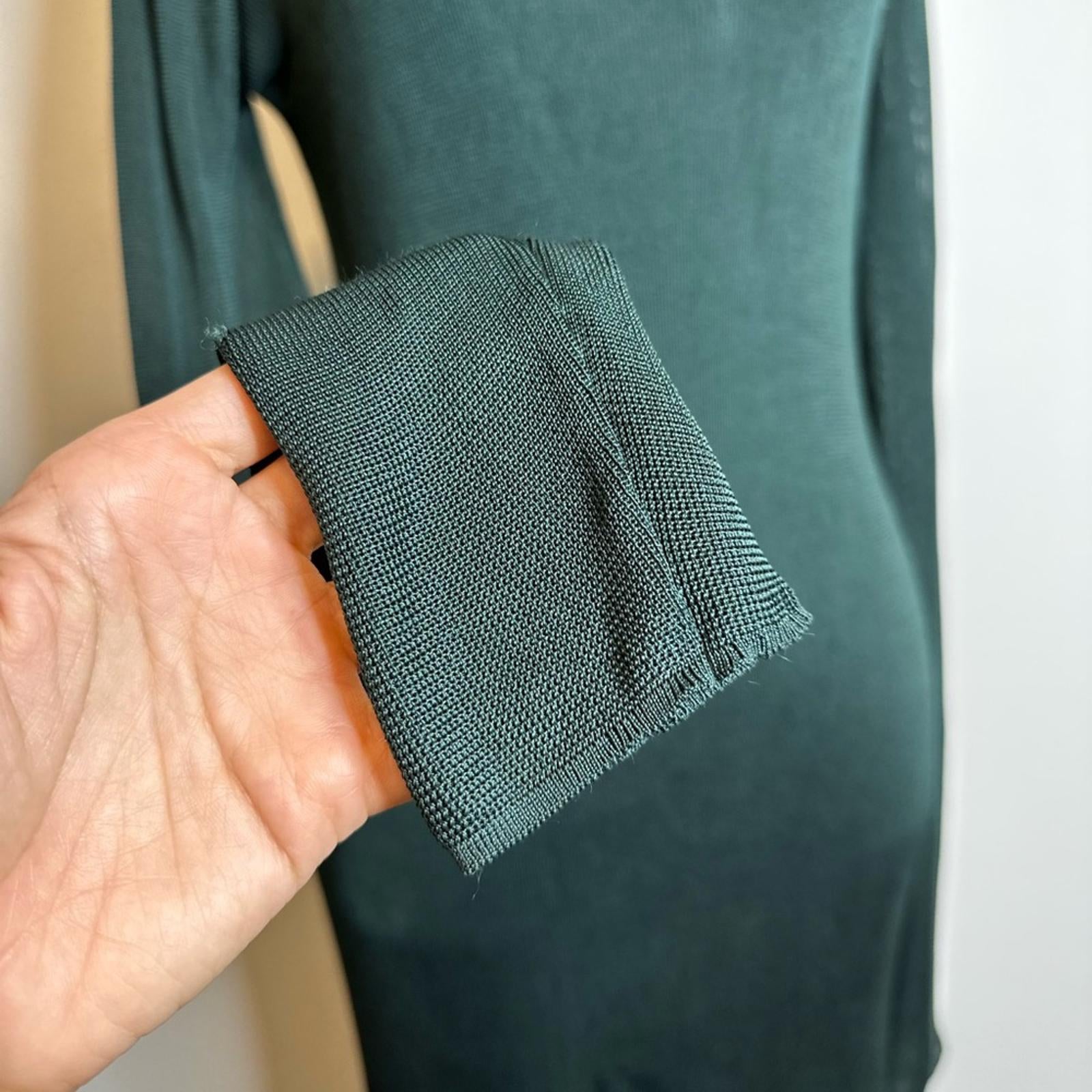 Saint Laurent Mock Neck Long Sleeve Dress