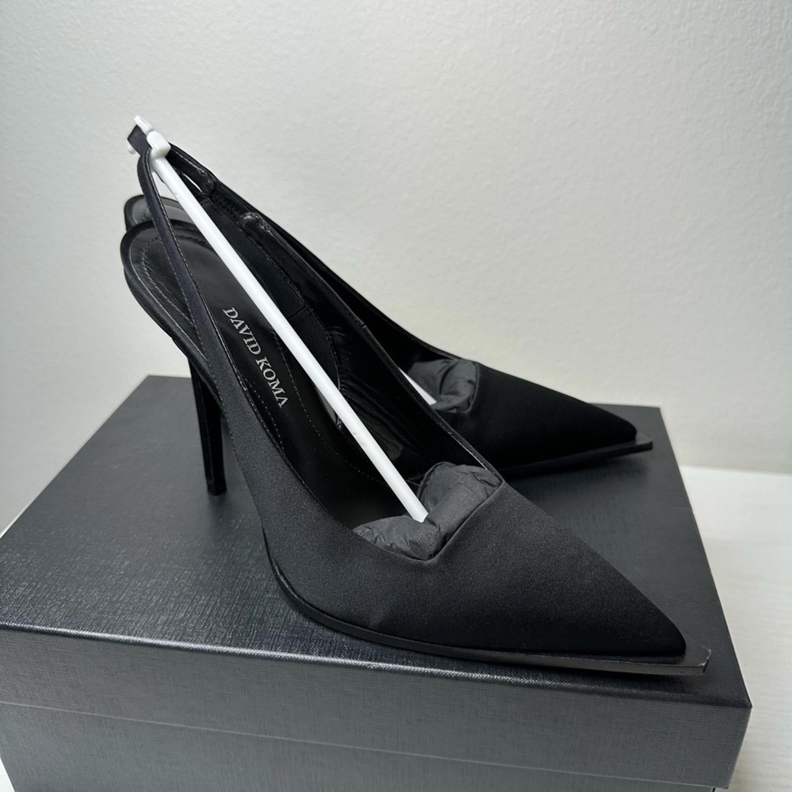 David Koma Sling Back Satin Pump