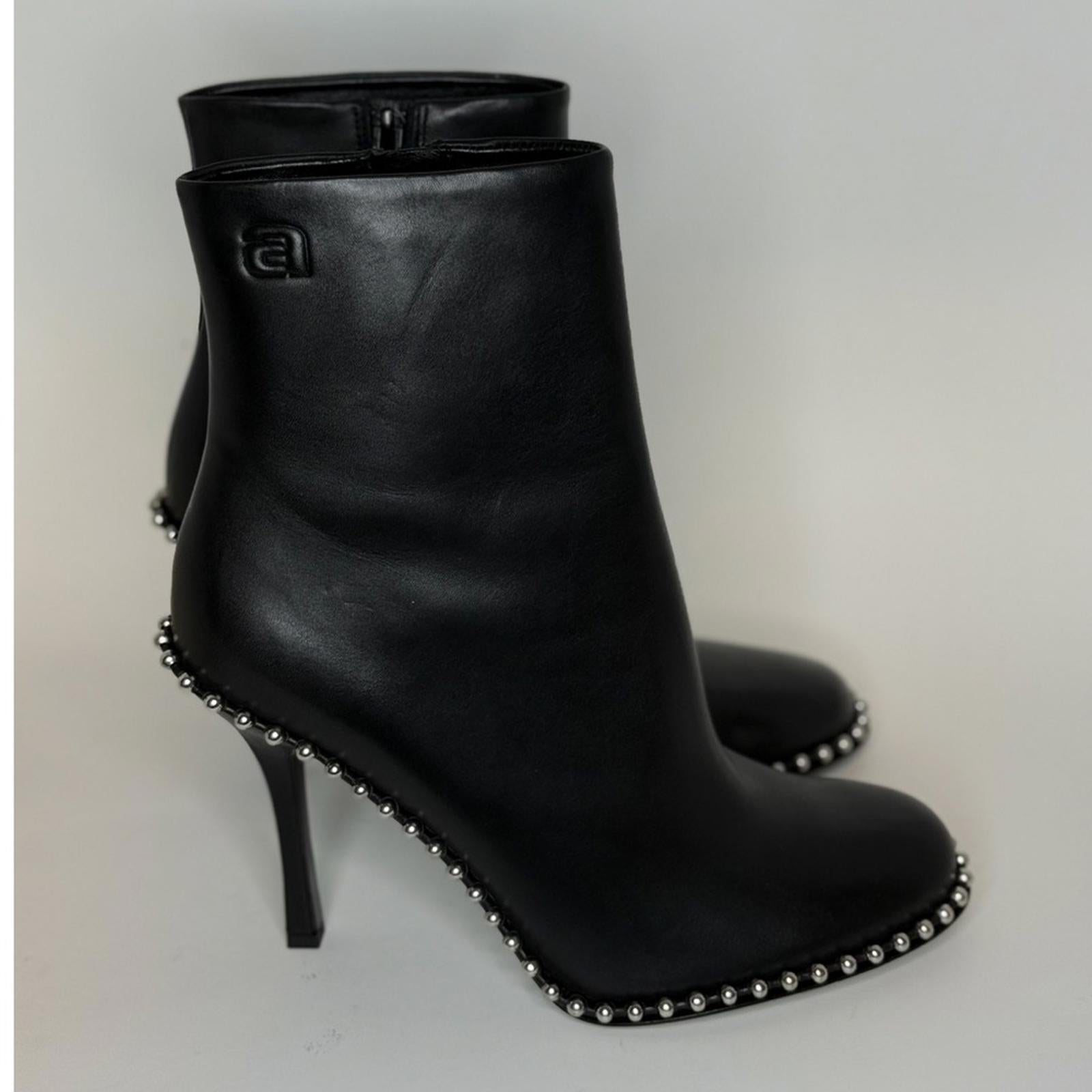 Alexander Wang 110mm stud-embellished Leather Ankle Boots