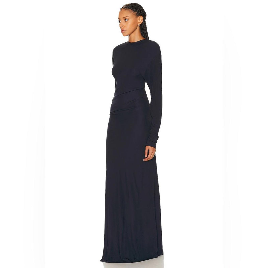 Christopher Esber Side Cowl Long Sleeve Dresd