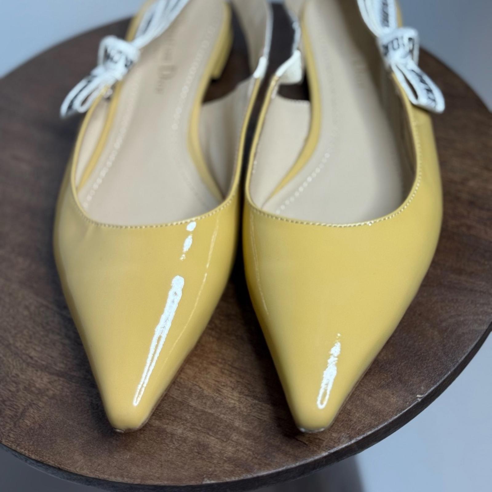 Christian Dior Patent Leather J'adior Slingback Flats