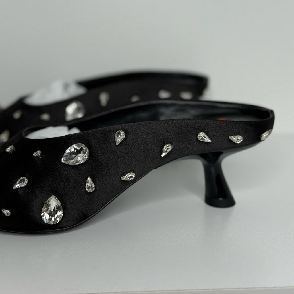 Simonmiller Teardrop Crystal Pointed Gala Mules