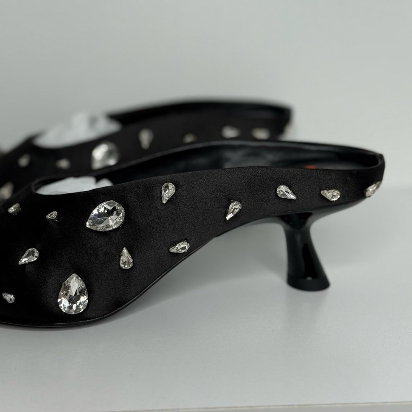 Simonmiller Teardrop Crystal Pointed Gala Mules