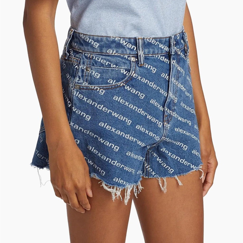 Alexander Wang Bite Denim Logo Shorts
