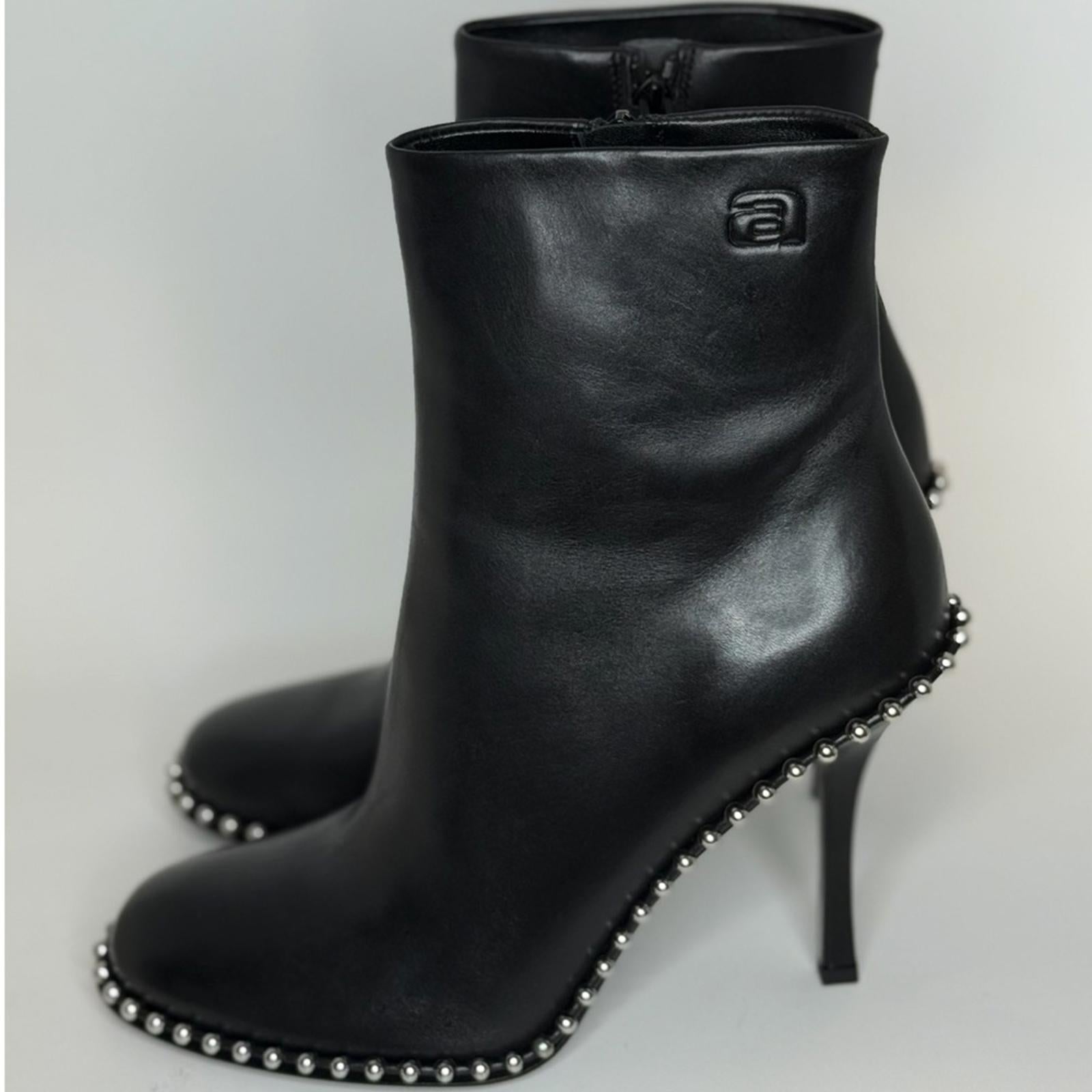 Alexander Wang 110mm stud-embellished Leather Ankle Boots