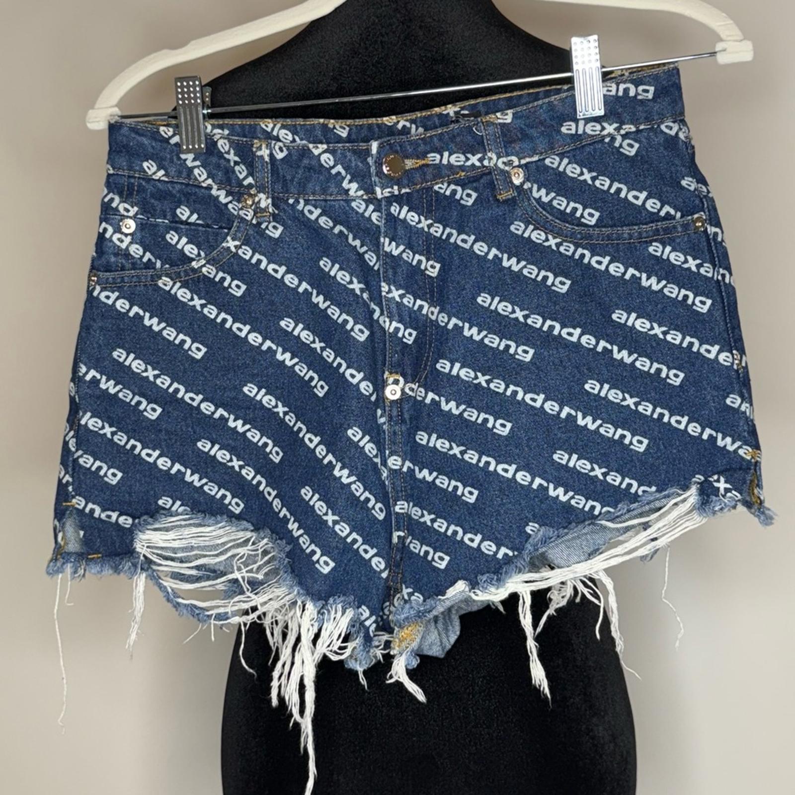Alexander Wang Bite Denim Logo Shorts