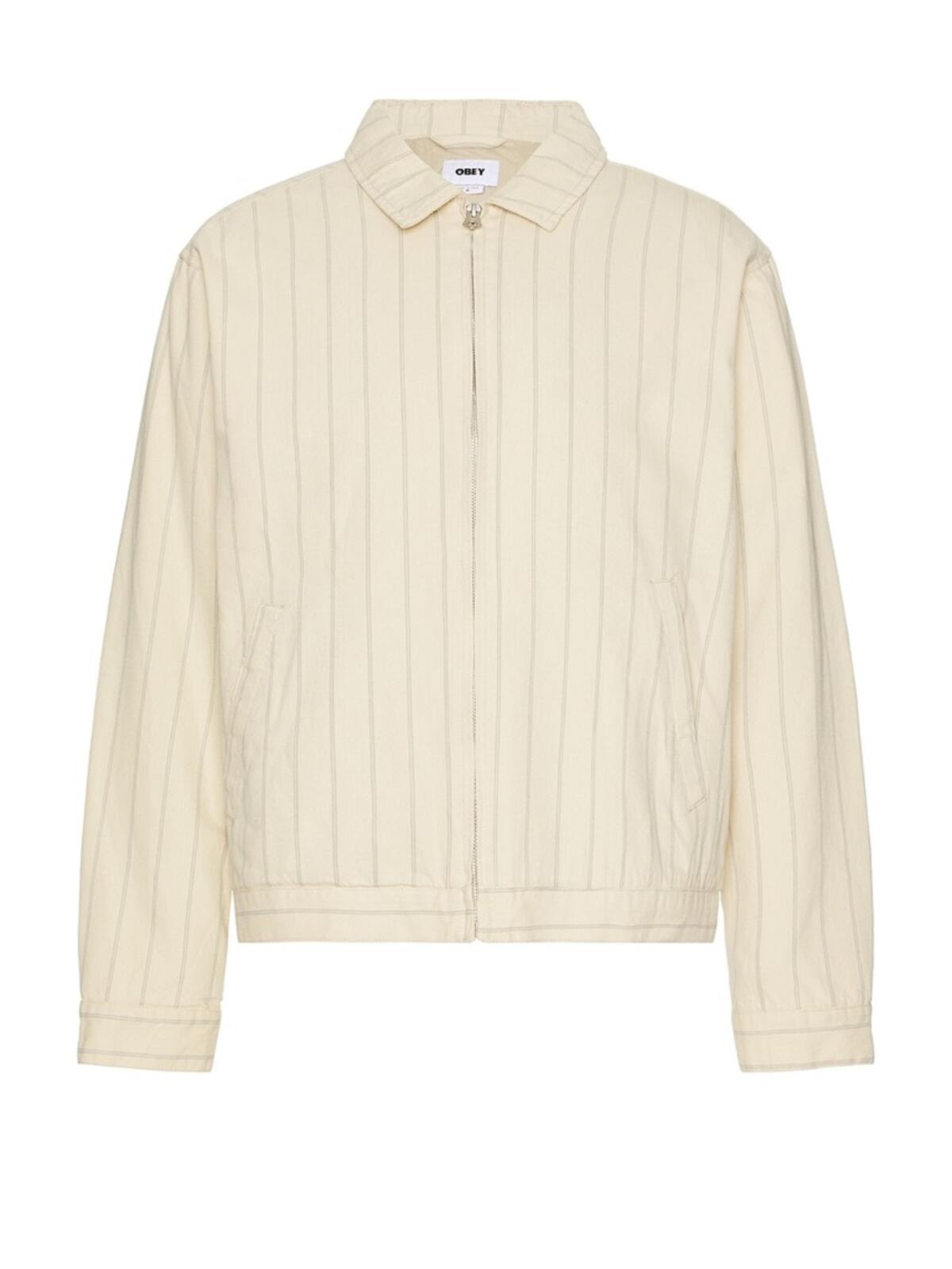 Obey Stripe Zip Up Jacket - Men