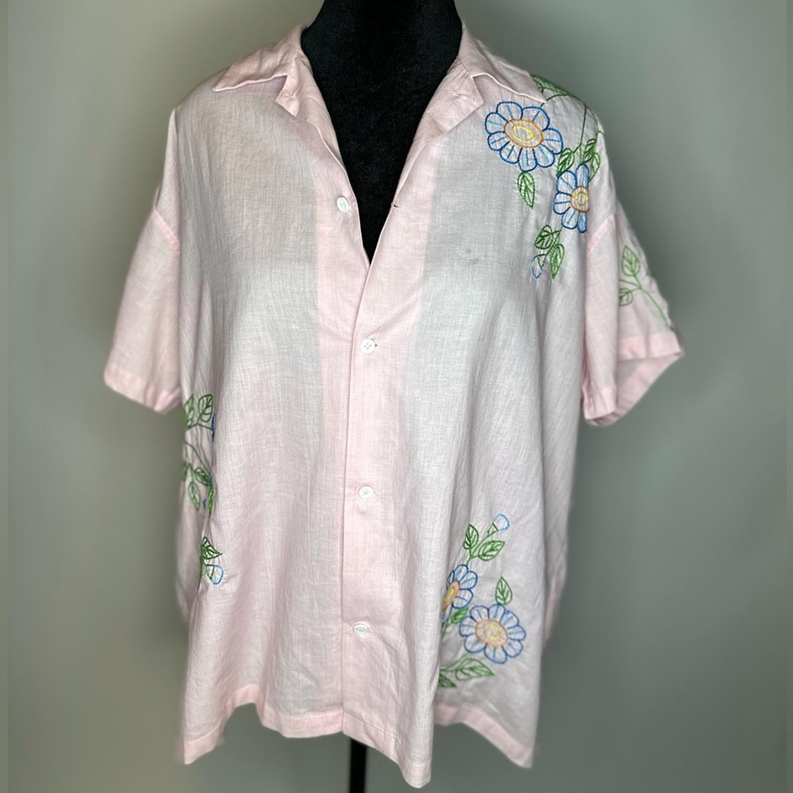 Harago Embroidered Short Sleeve Shirt