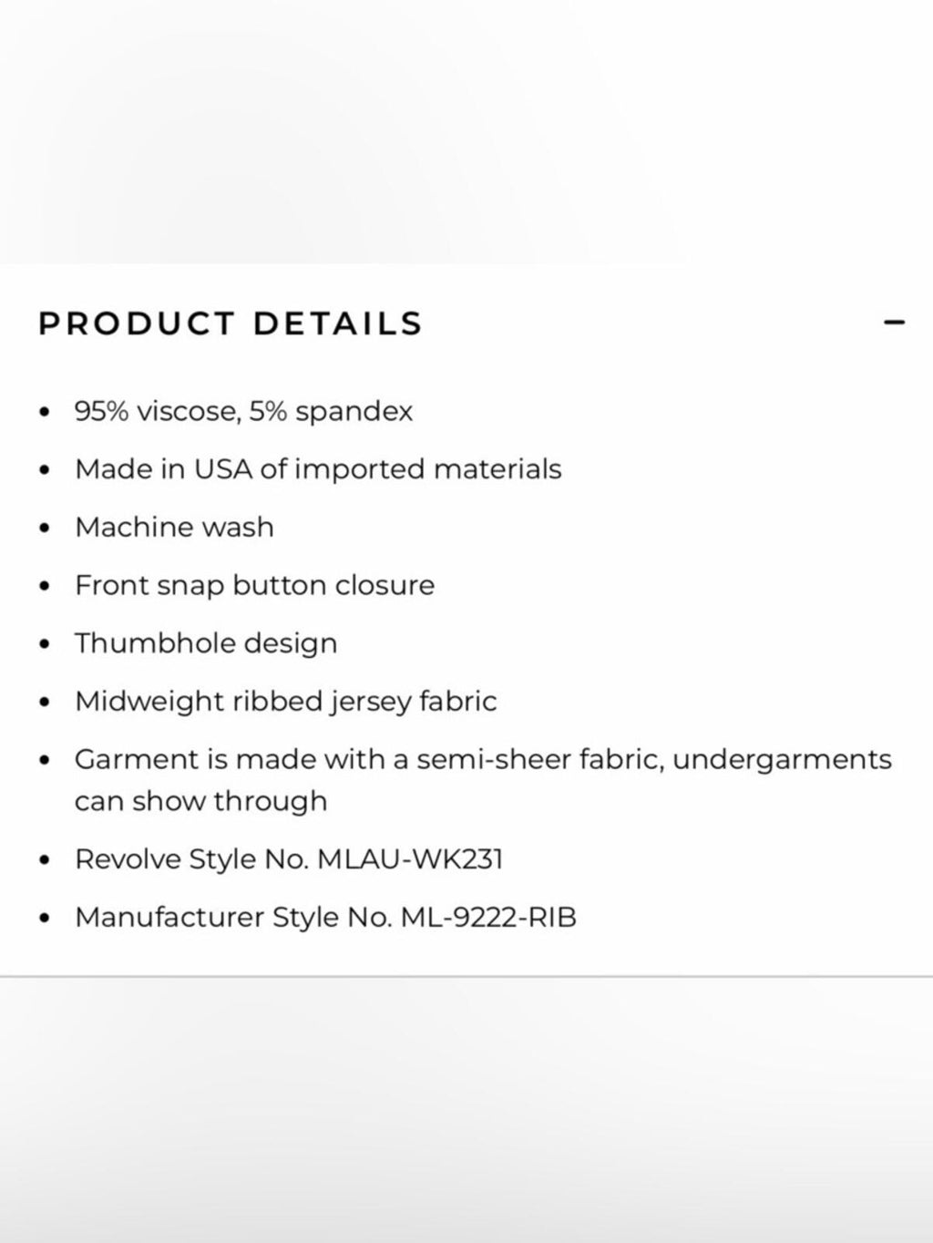 Michael Lauren Vesca Snap Front Tee