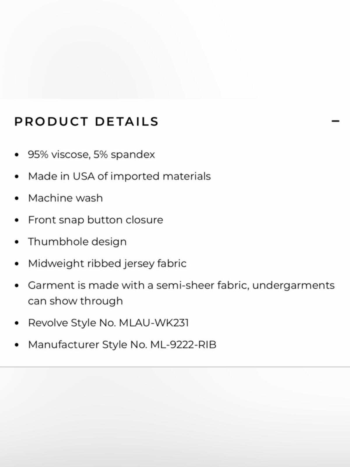 Michael Lauren Vesca Snap Front Tee