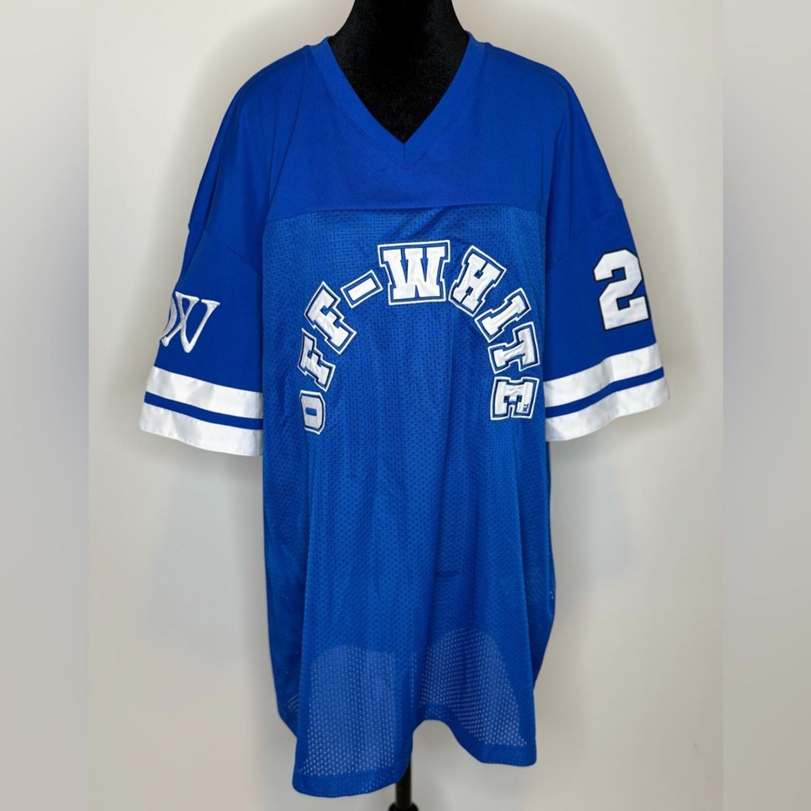 Off White Football Mesh T-Shirt Men
