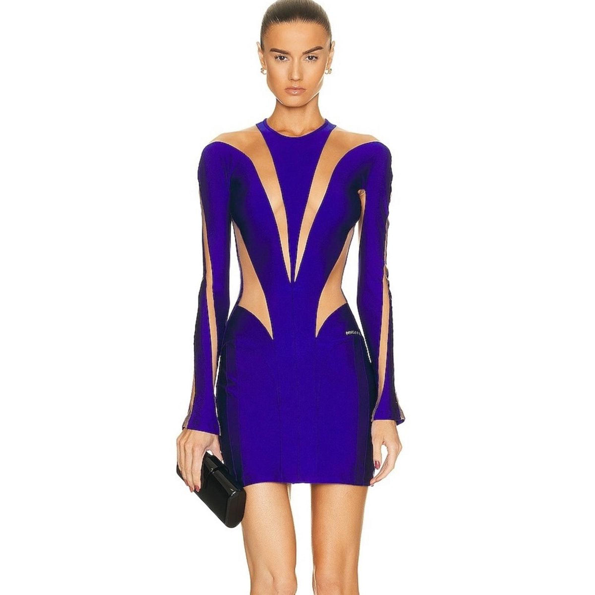 Mugler Long Sleeve Mini Dress