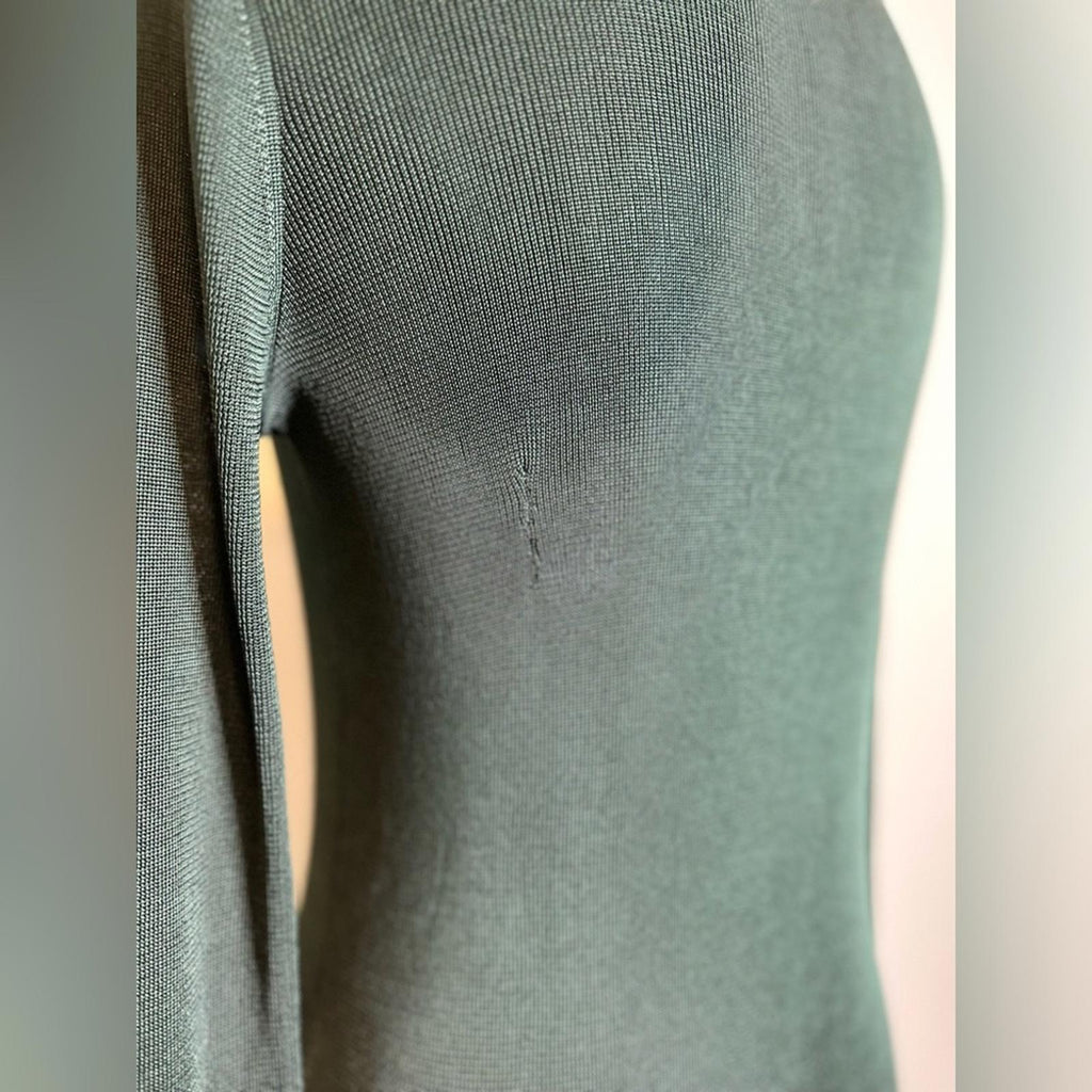 Saint Laurent Mock Neck Long Sleeve Dress