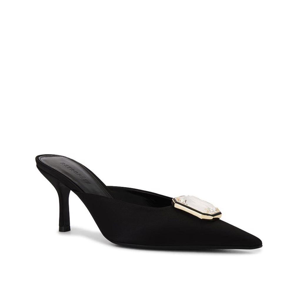 Retrofete Francesca Satin Kitten Mule