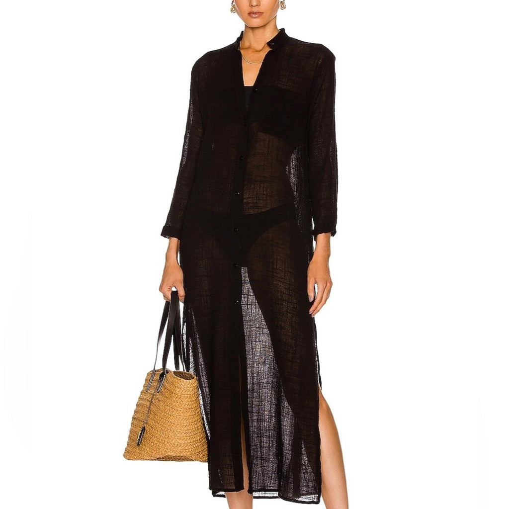 Enza Costa Bracelet Sleeve Shirt Dress