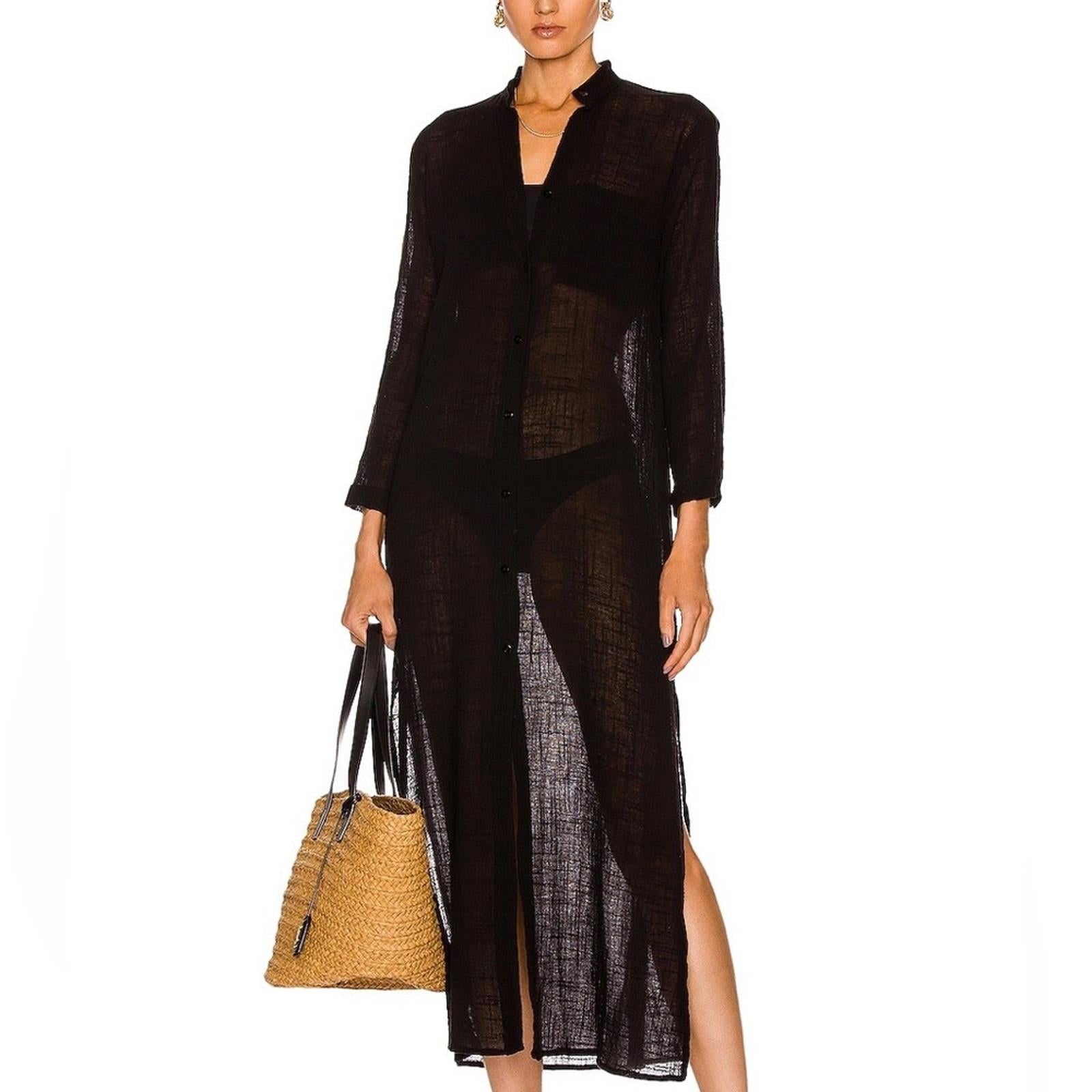 Enza Costa Bracelet Sleeve Shirt Dress