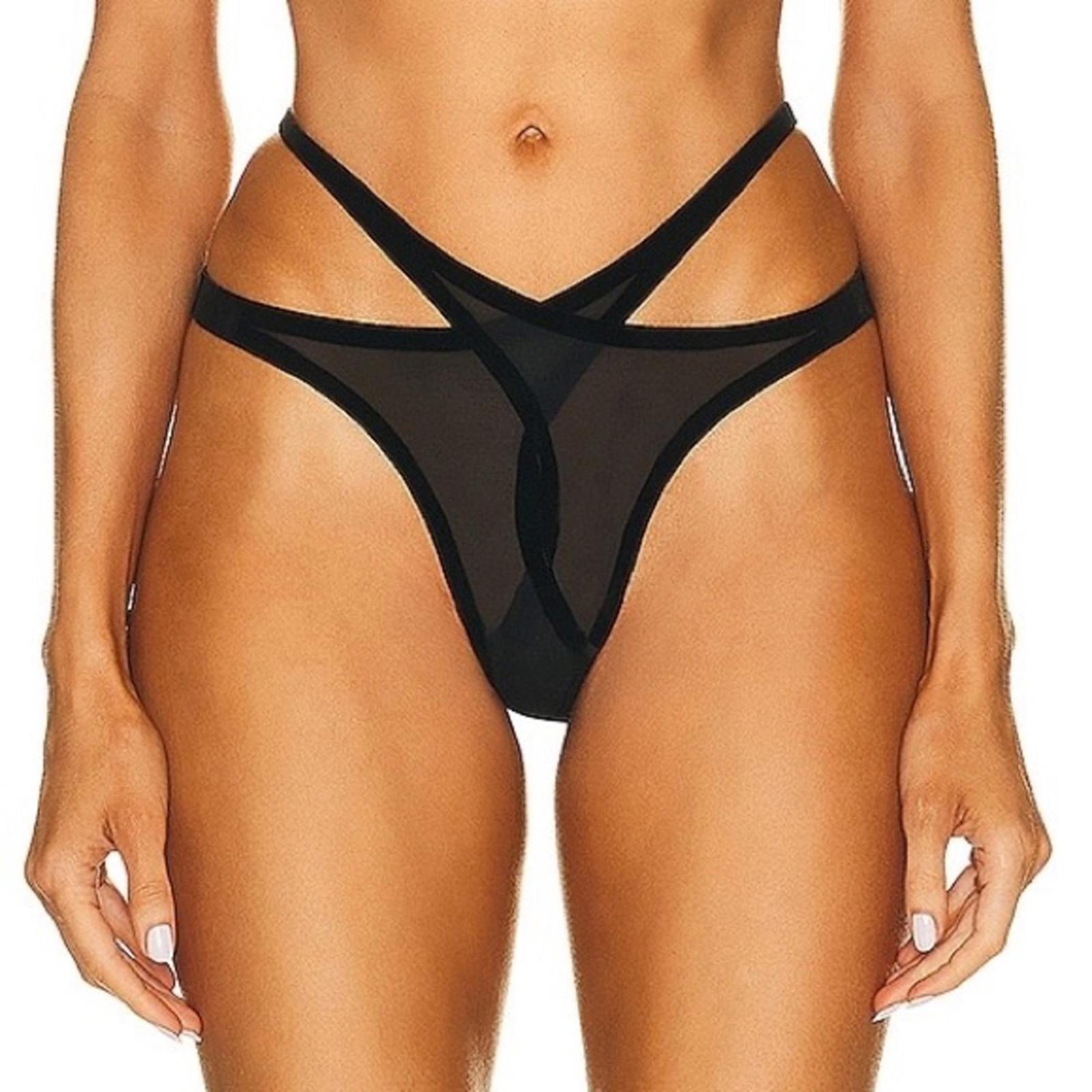 Mugler X Wolford Flock Shaping String Thong
