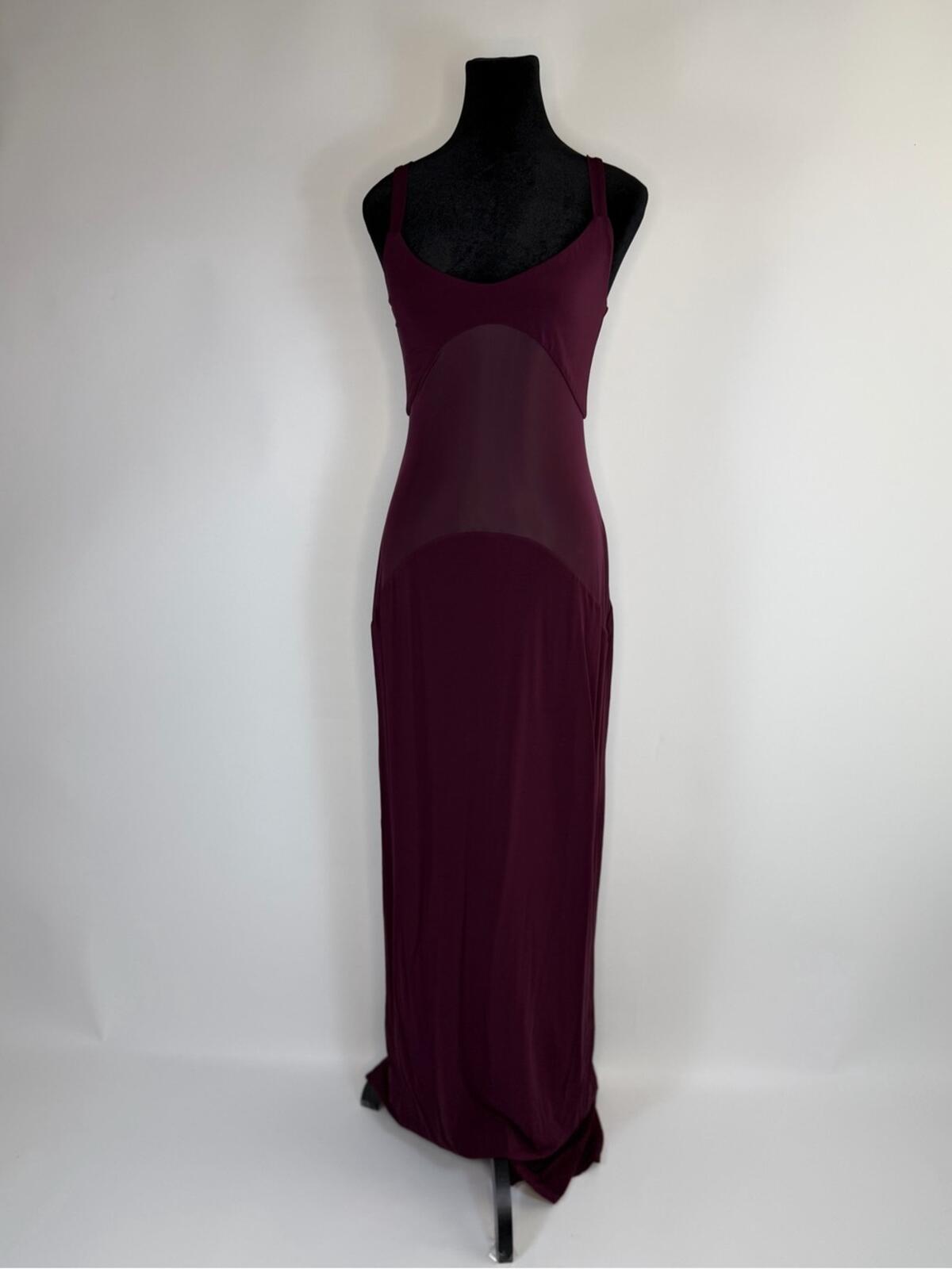 Helsa Sheer Knit Curve Maxi Dress