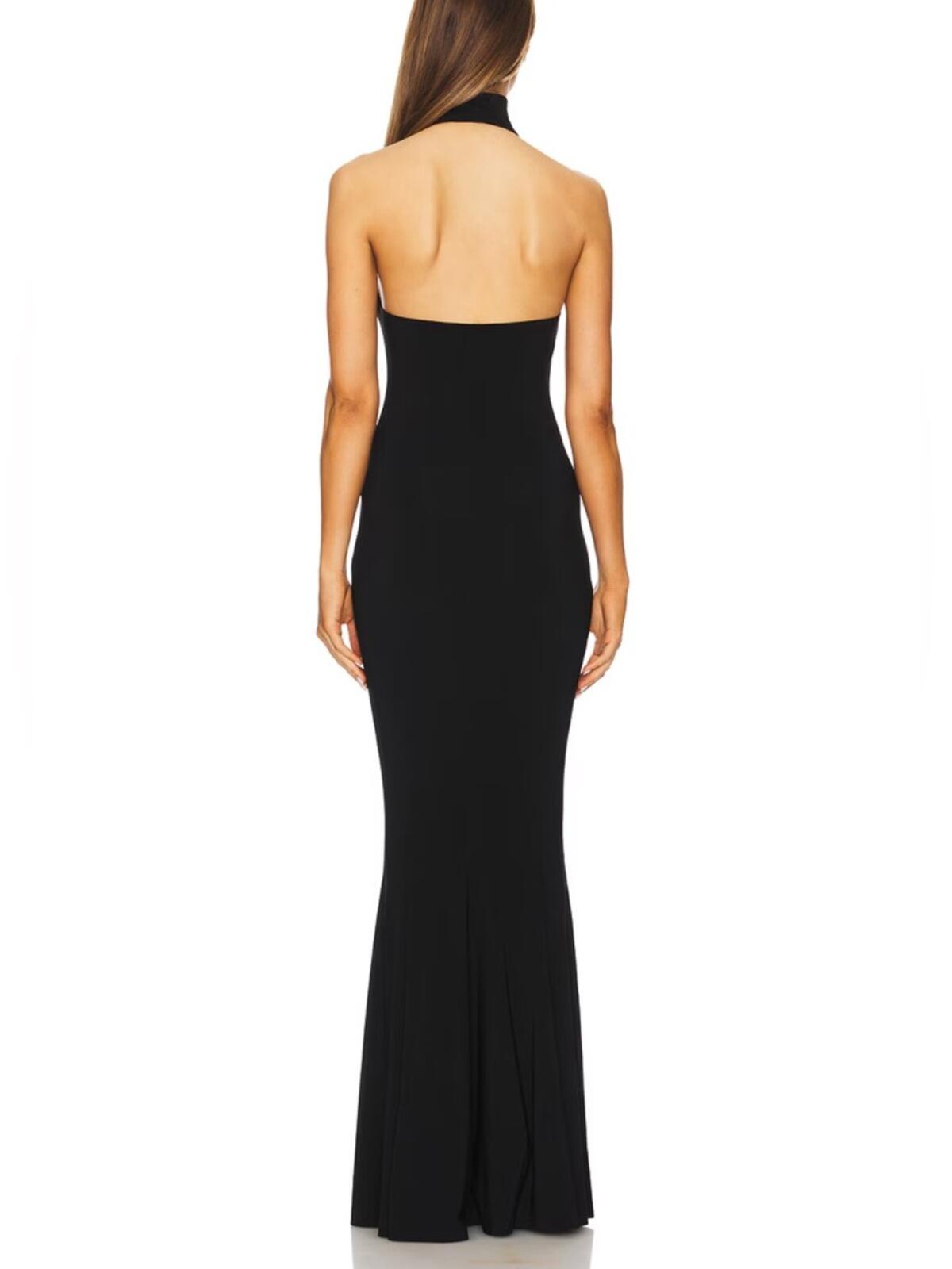Norma Kamali Halter Fishtail Gown