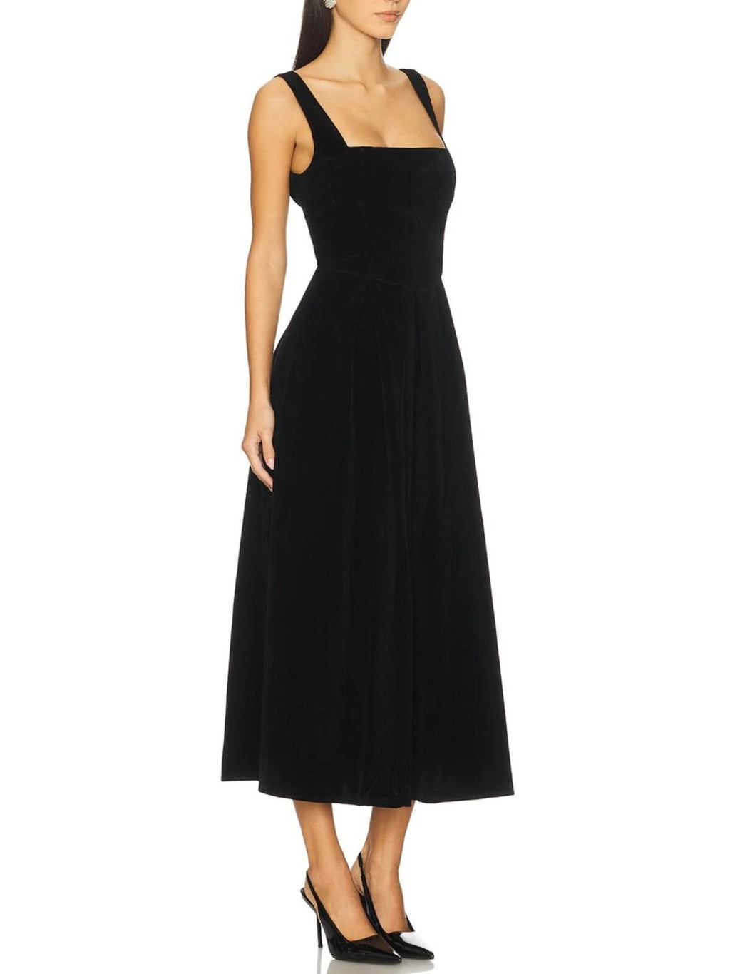More To Come Cinthia Velvet Midi Dress