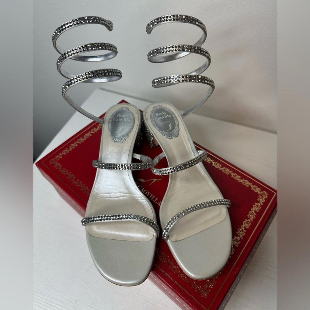 Rene Caovilla Cleo 40 mm Low Lace Up Sandal