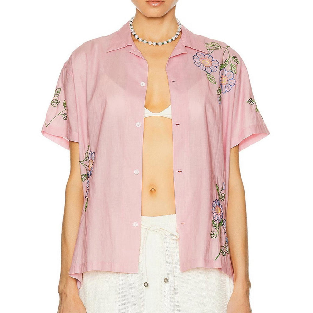 Harago Embroidered Short Sleeve Shirt