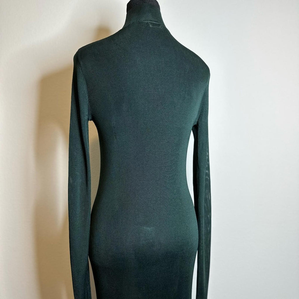 Saint Laurent Mock Neck Long Sleeve Dress