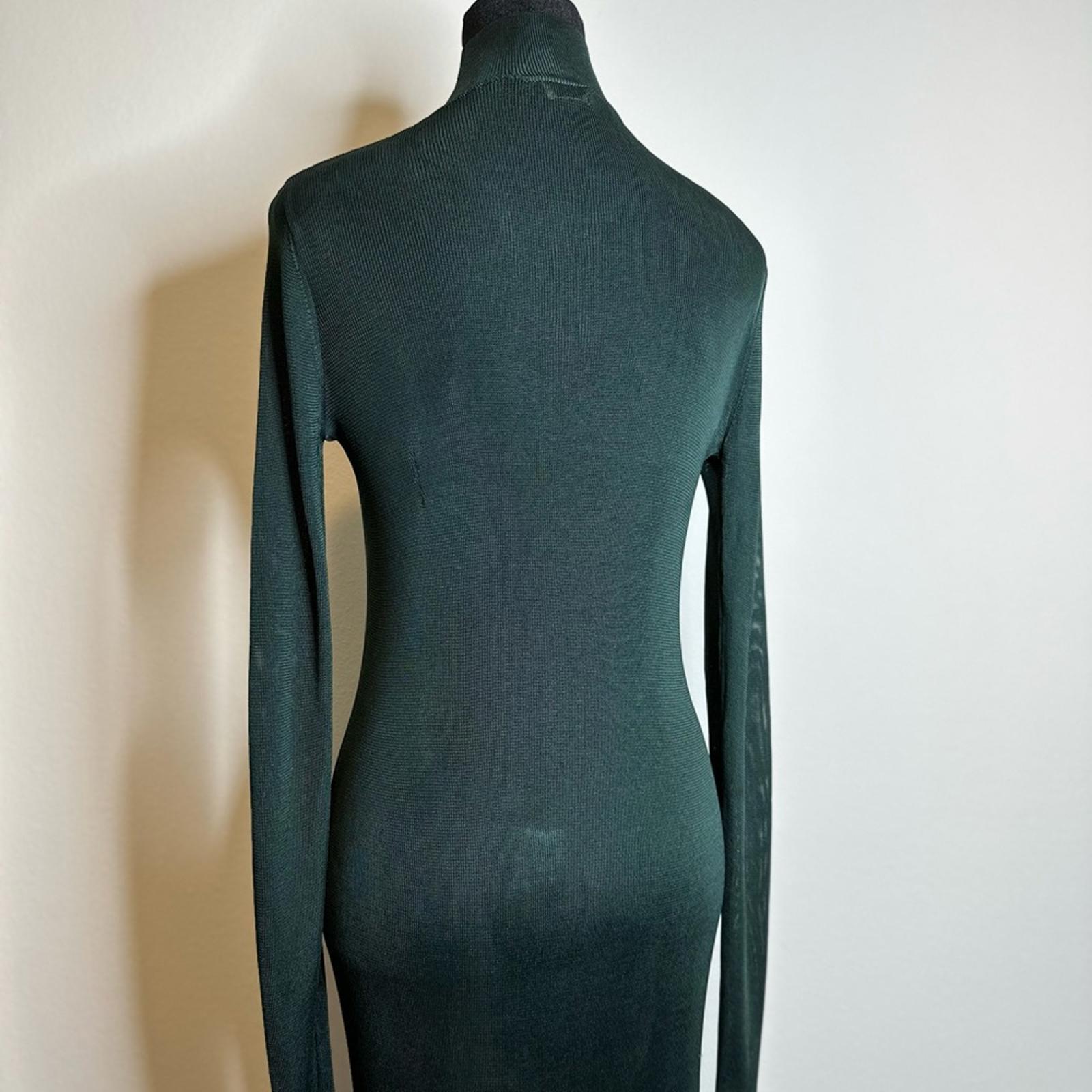 Saint Laurent Mock Neck Long Sleeve Dress