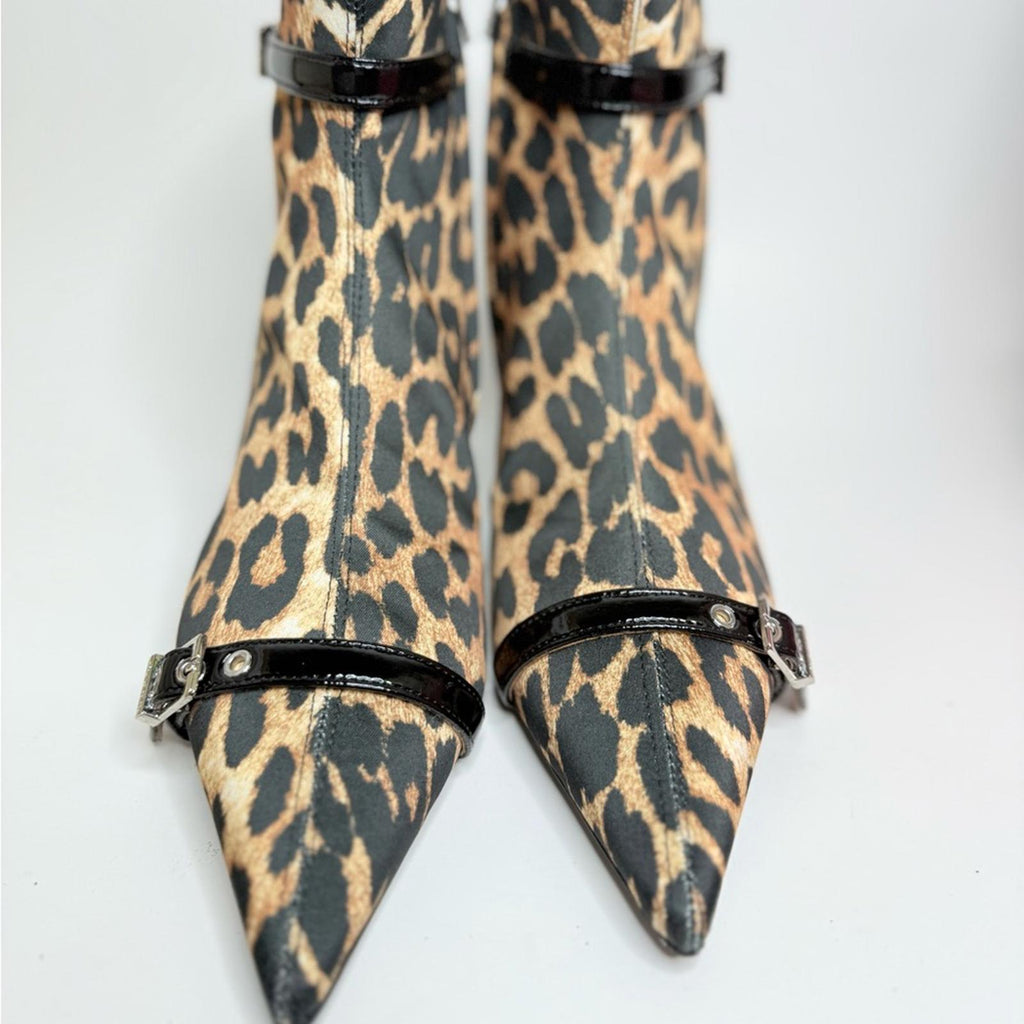 Ganni Eyelets Kitten Heel Boots
