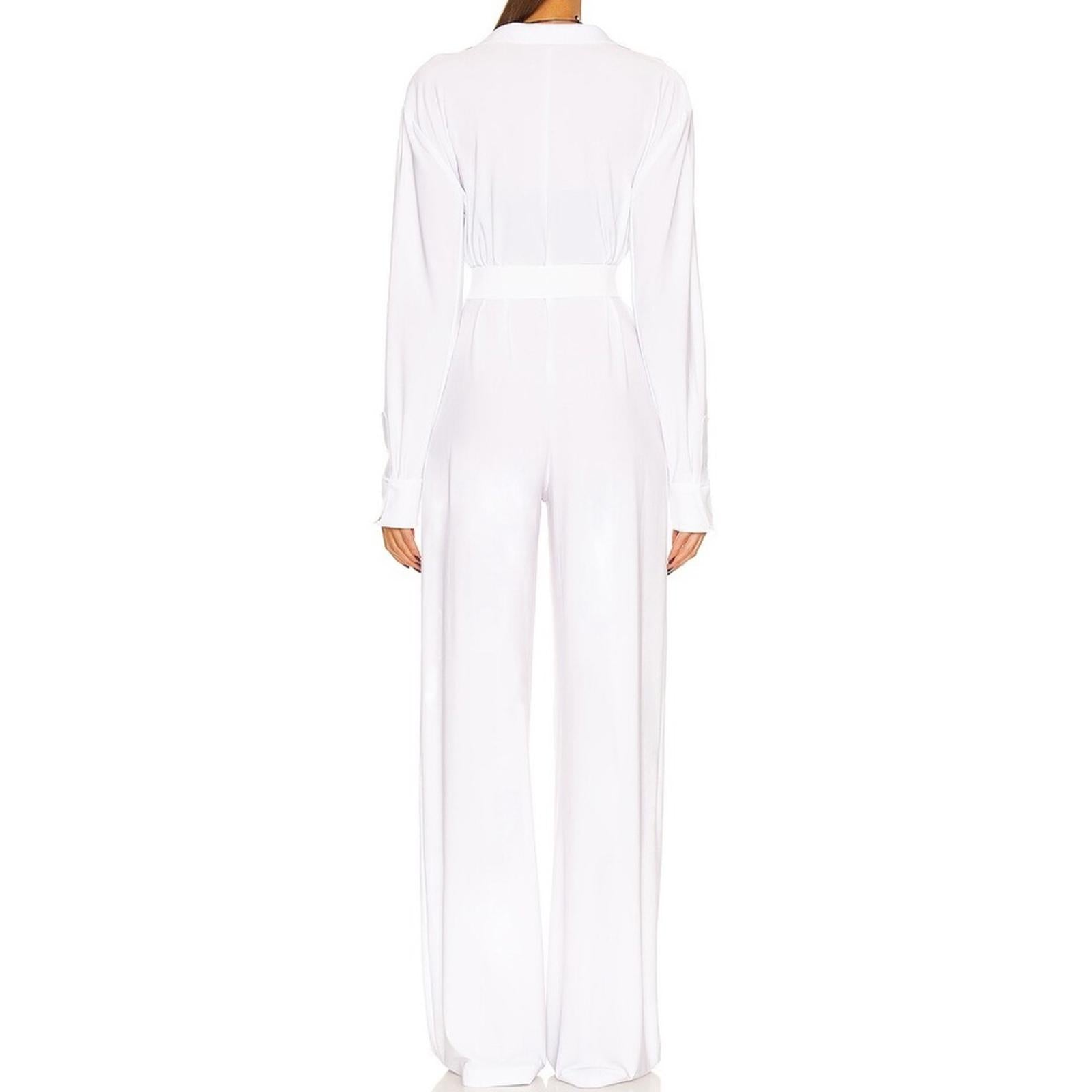Norma Kamali NK Shirt Straight Leg Jumpsuit