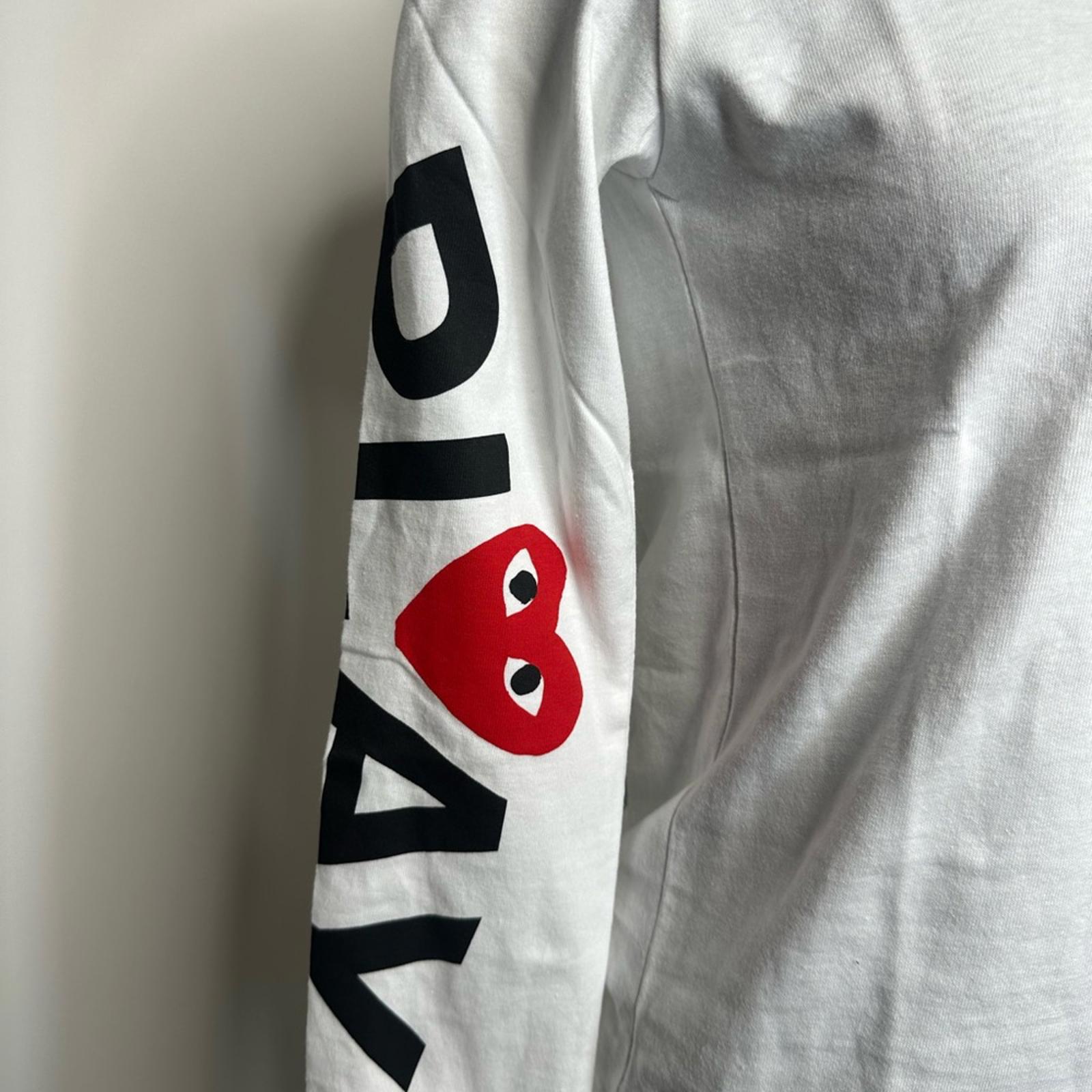 Comme des Garcons Play Long Sleeve Logo Emblem Tee