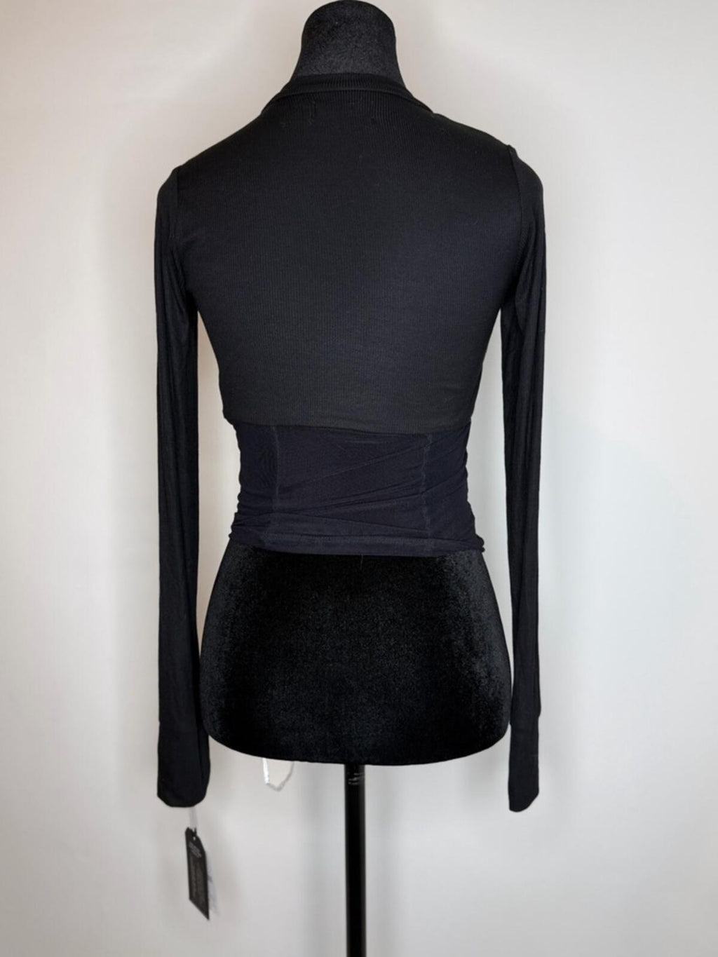 Michael Lauren Danton Rib Mesh Corset Top