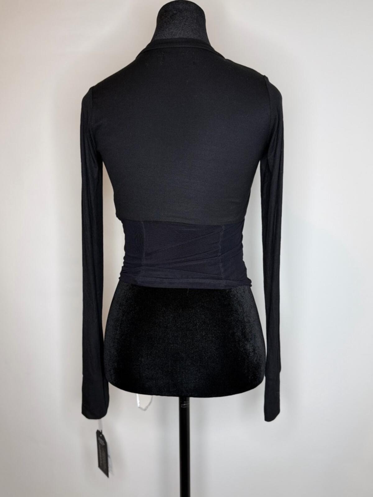 Michael Lauren Danton Rib Mesh Corset Top