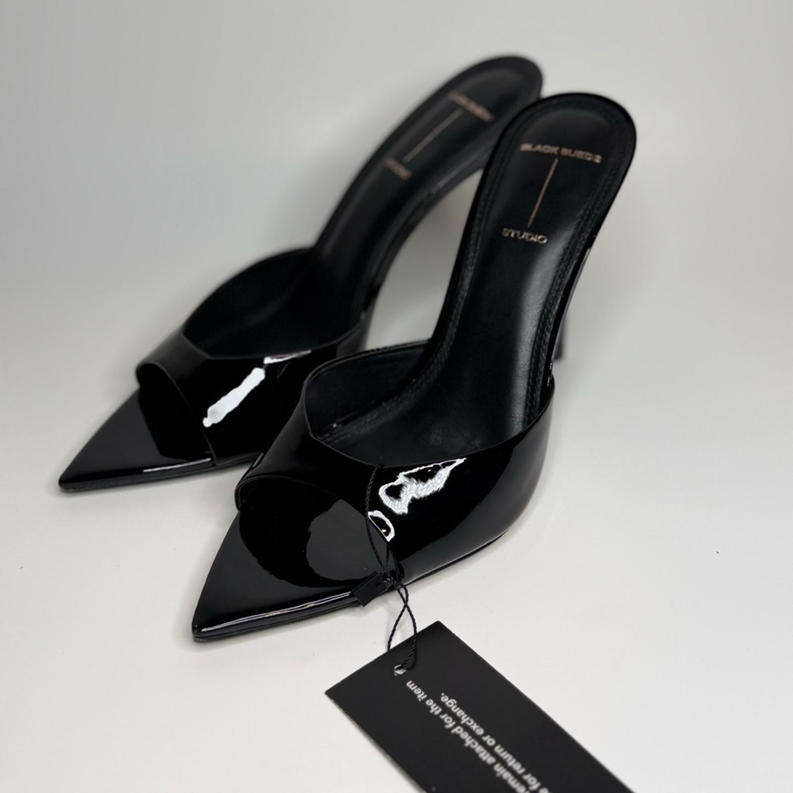 Black Suede Studio Brea Mule