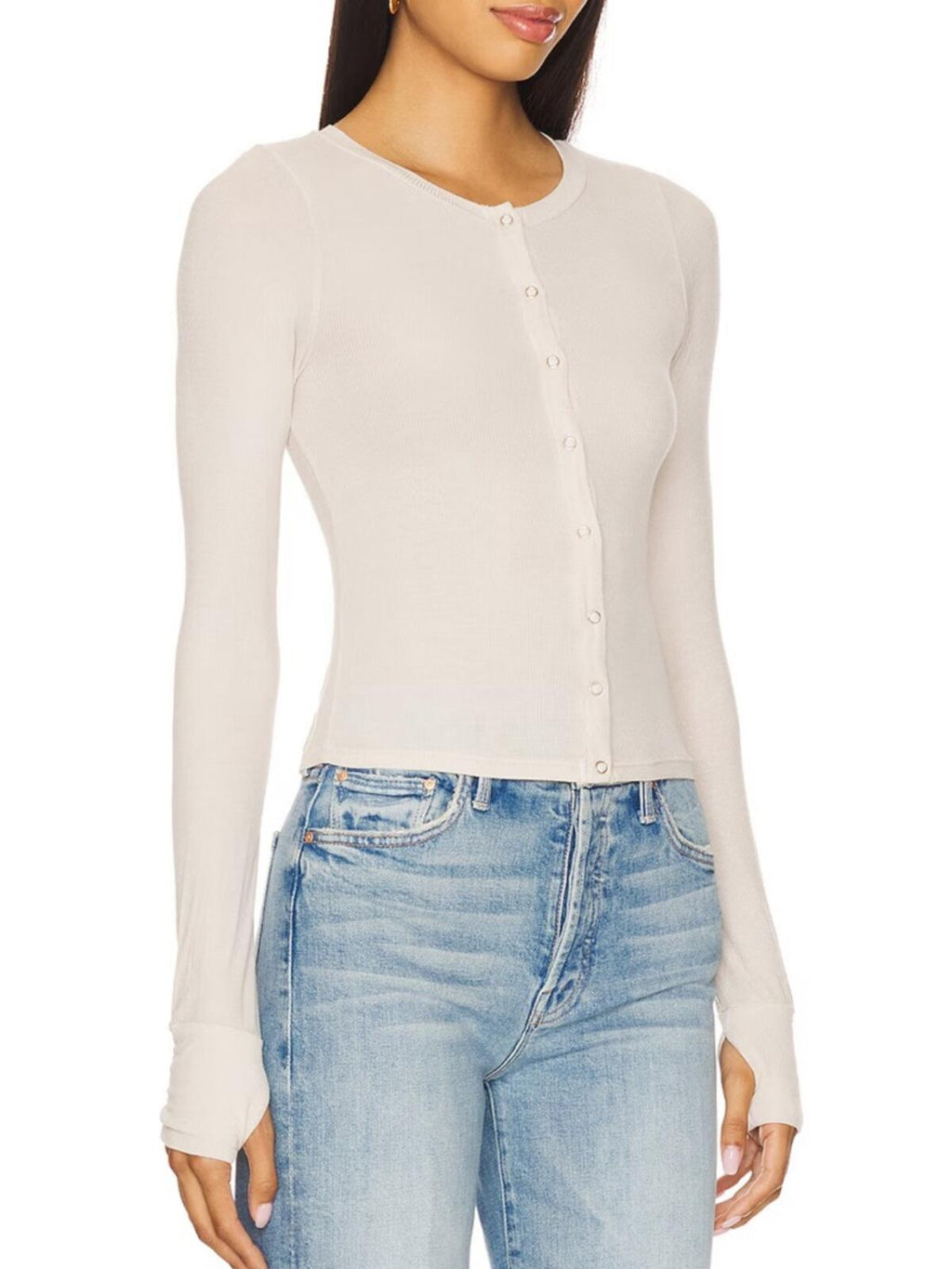 Michael Lauren Vesca Snap Front Tee