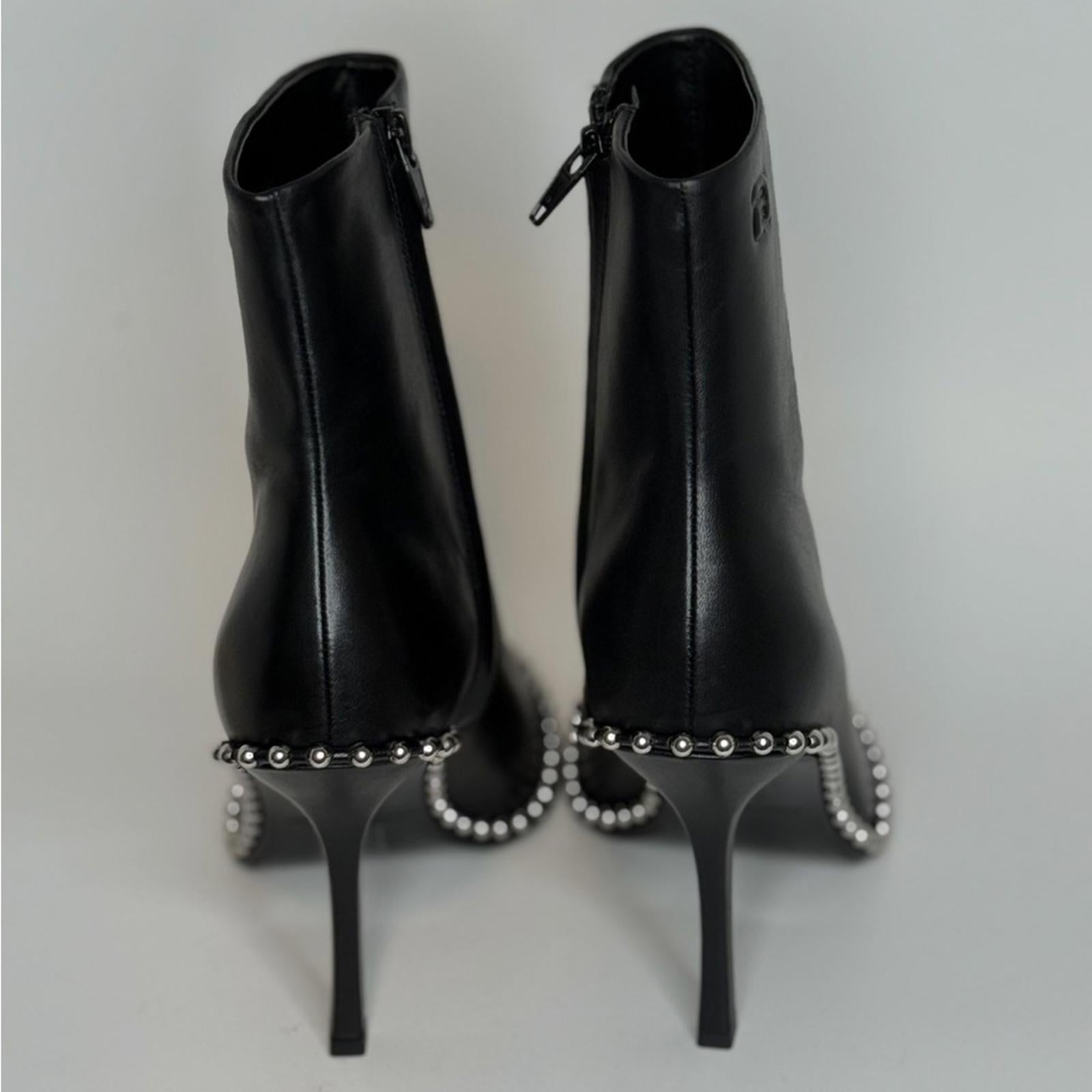 Alexander Wang 110mm stud-embellished Leather Ankle Boots