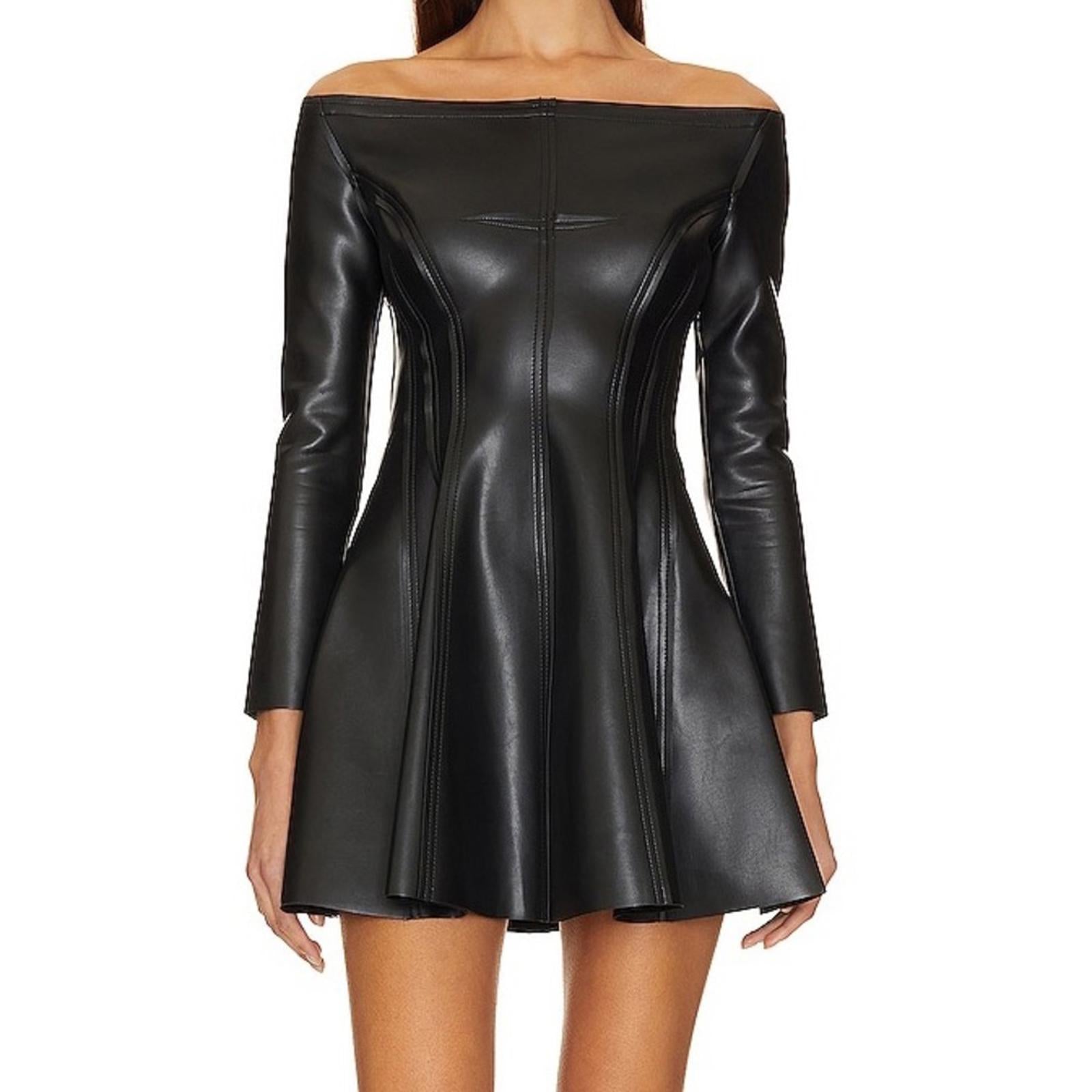 Norma Kamali x Revolve Off Shoulder Grace Mini Dress